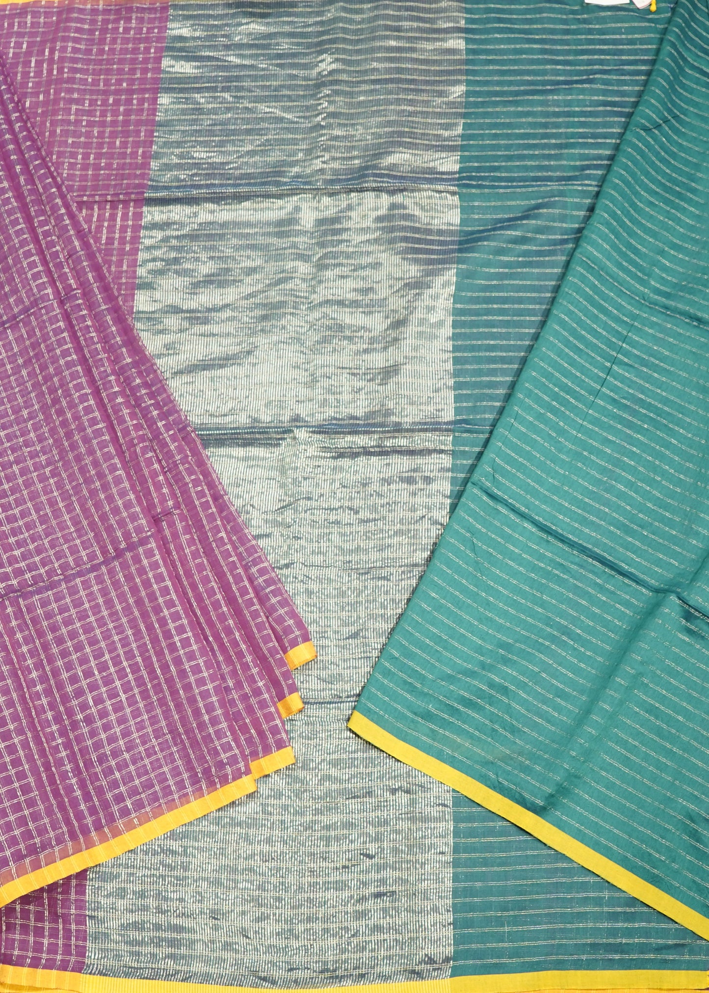 Violet Bengal Pure Cotton Silk Handloom Saree