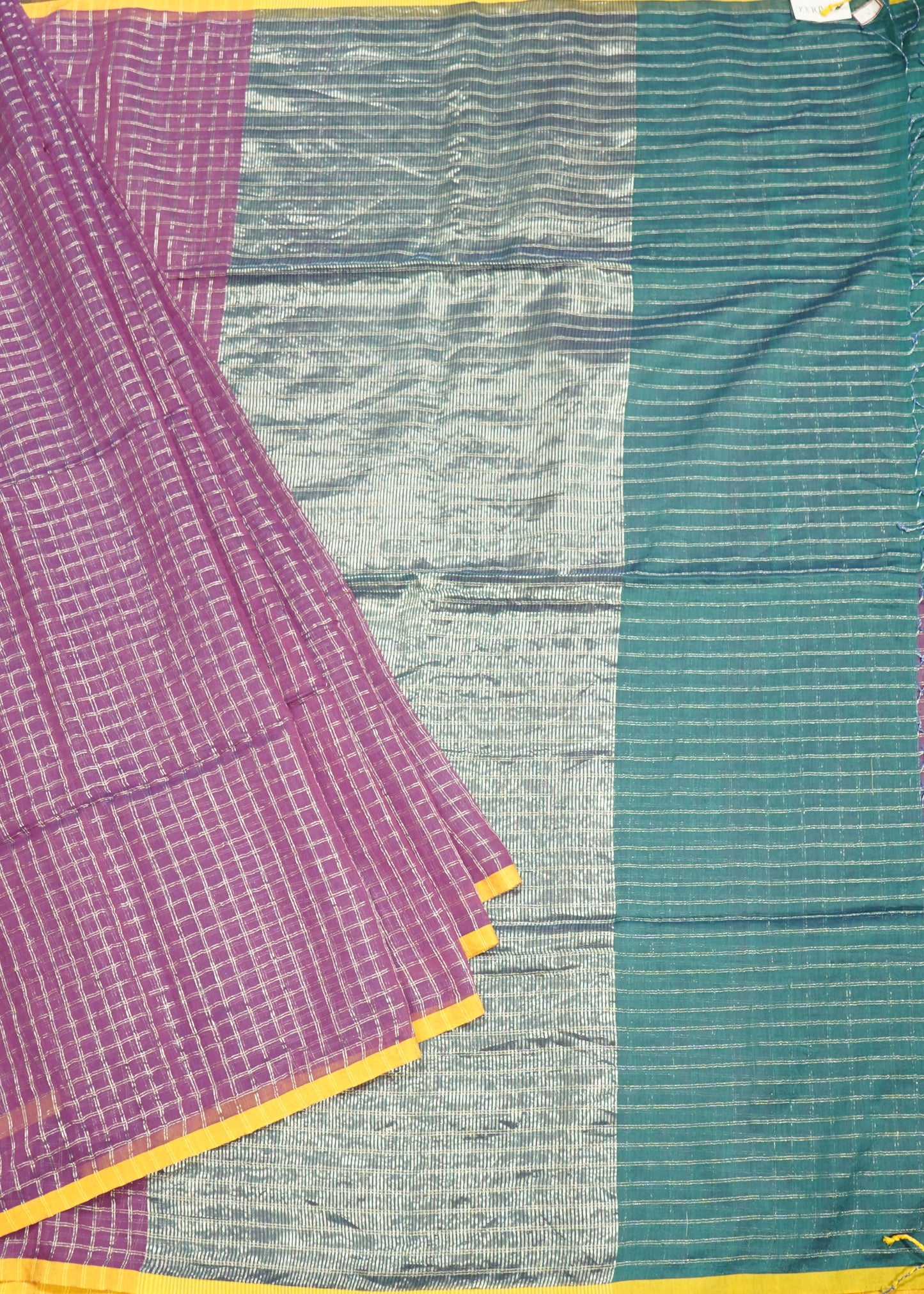 Violet Bengal Pure Cotton Silk Handloom Saree