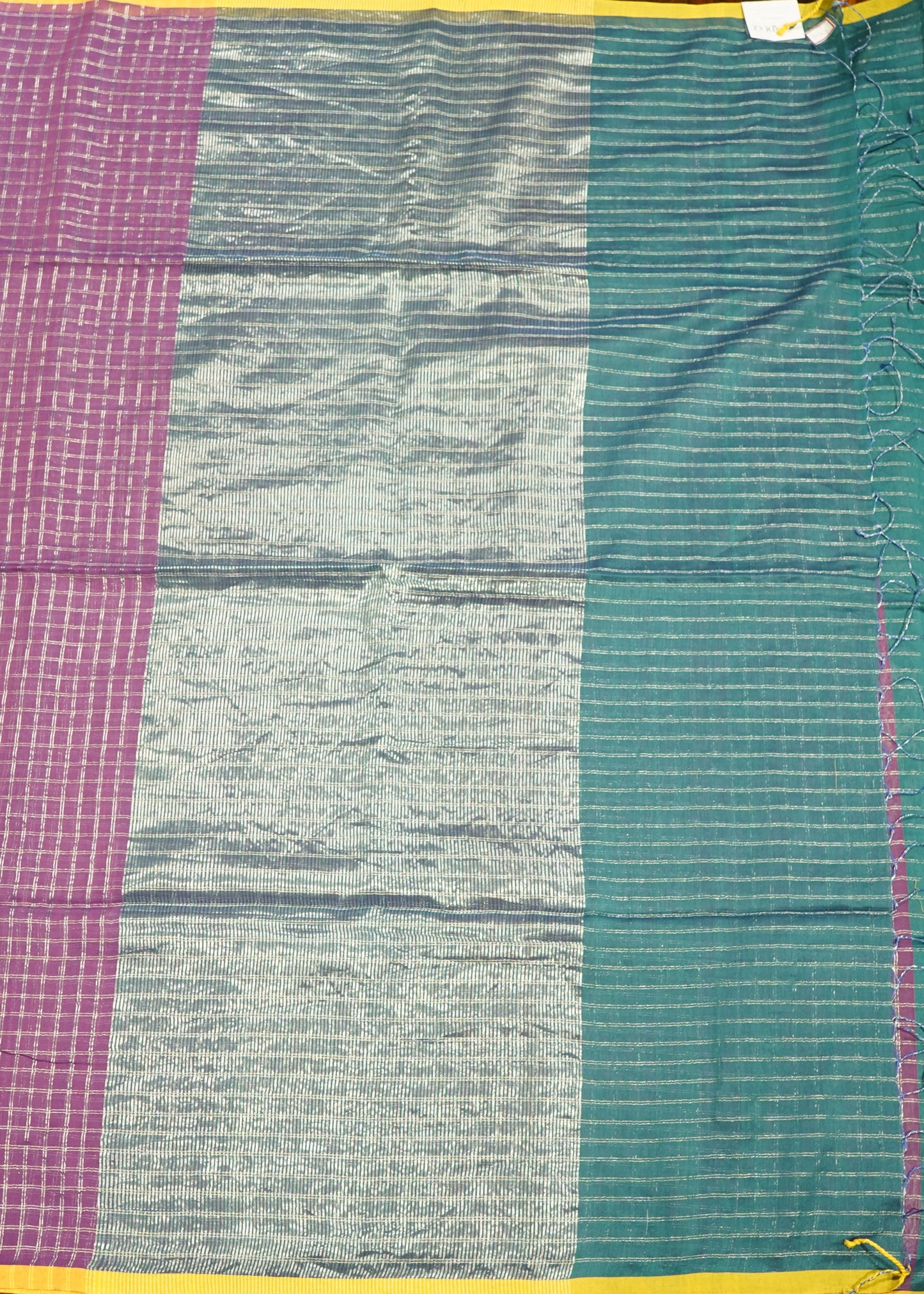 Violet Bengal Pure Cotton Silk Handloom Saree