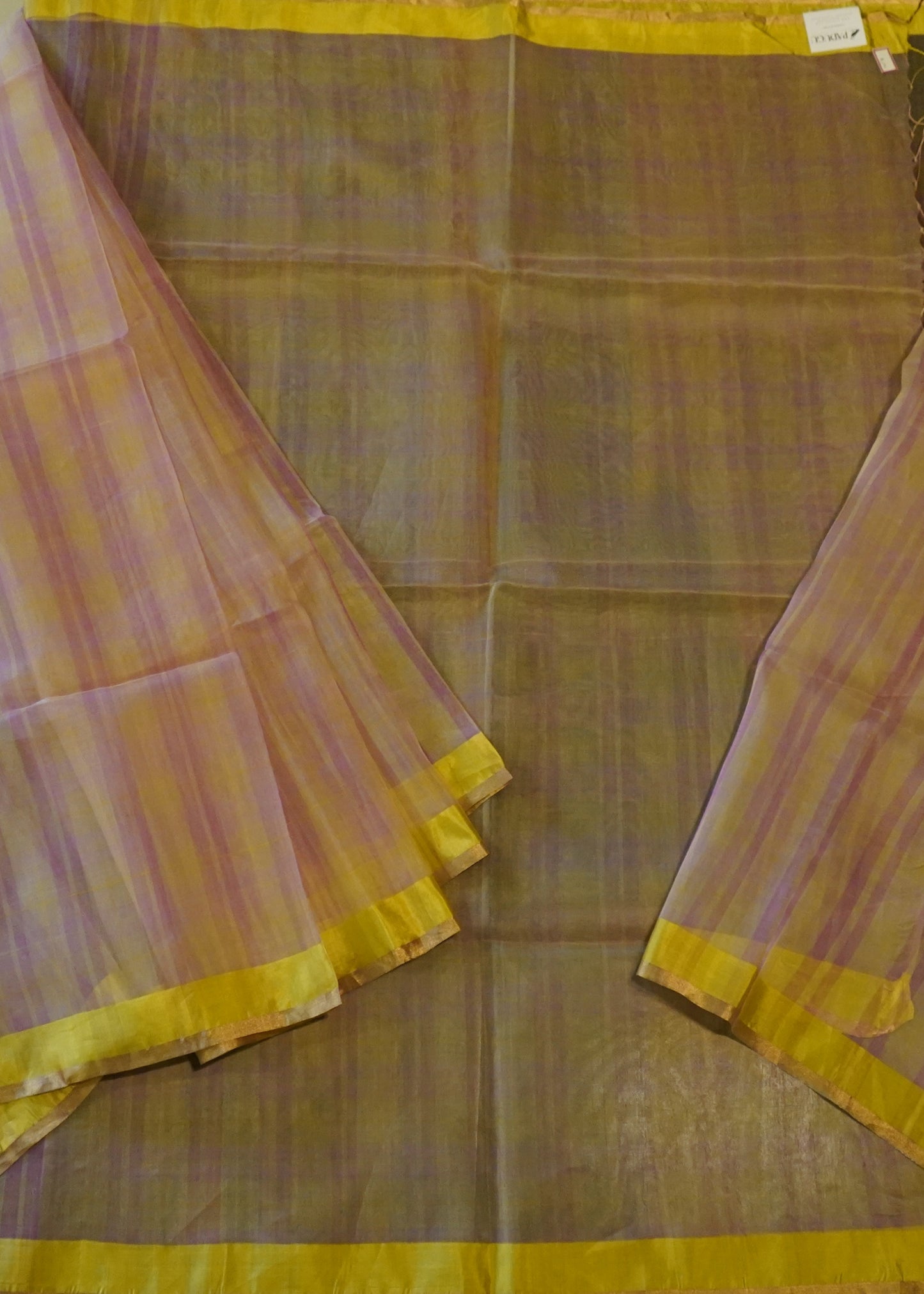Bengal Pure Organza Zari Border Handloom Saree