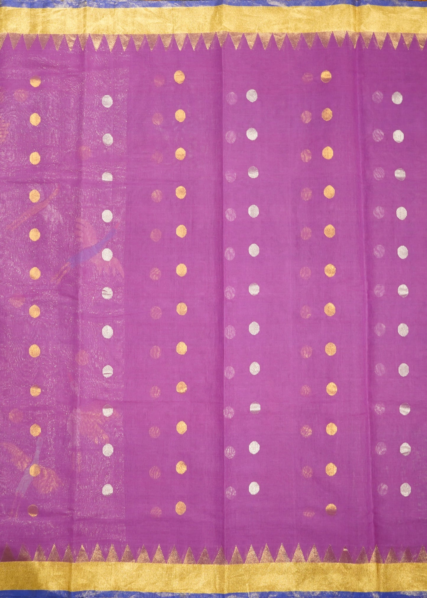 Pink Ponduru Buti Jamdani Pure Cotton Handloom Saree