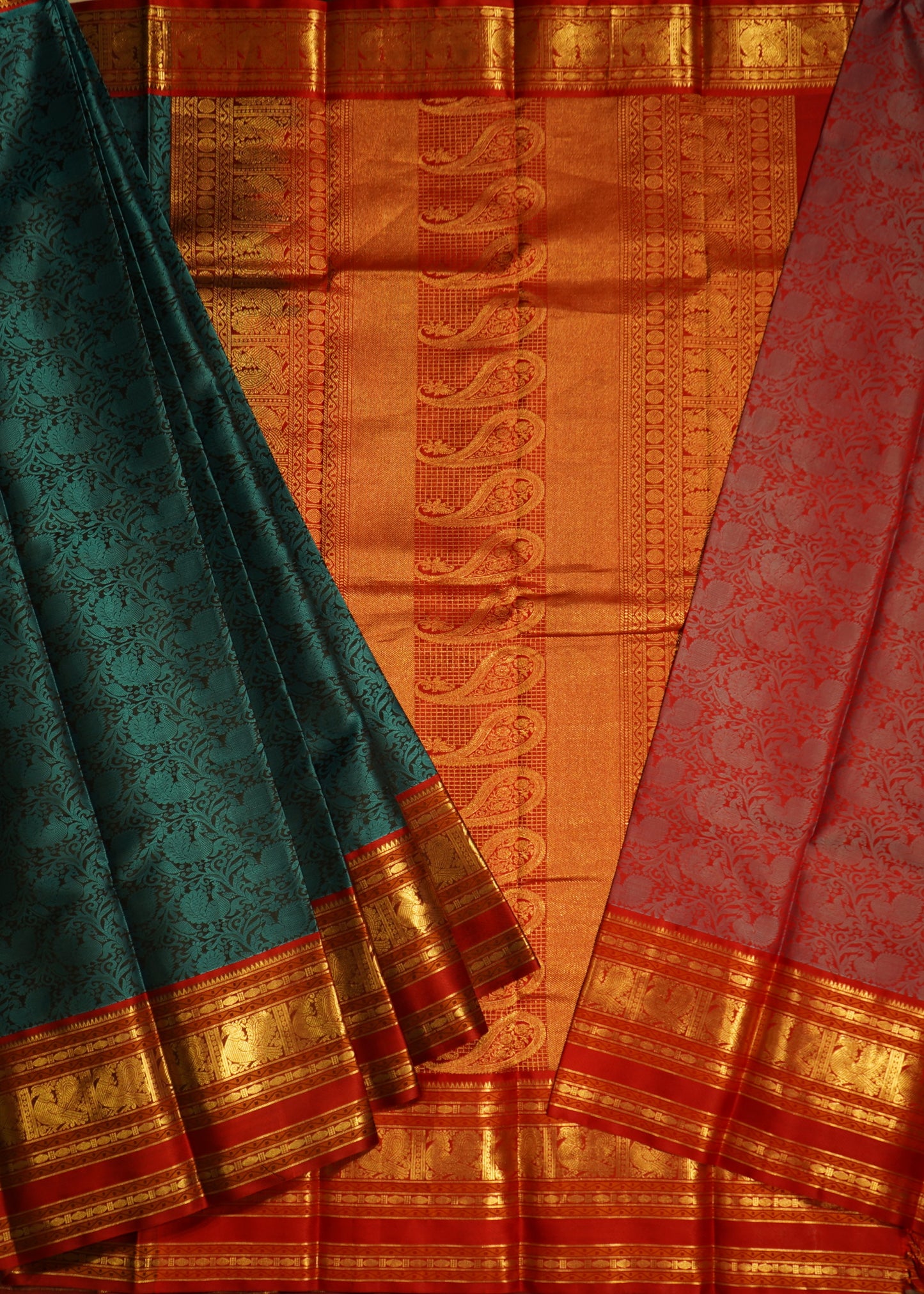 Blue Kanchi All Over Butti Pure Silk Handloom Saree