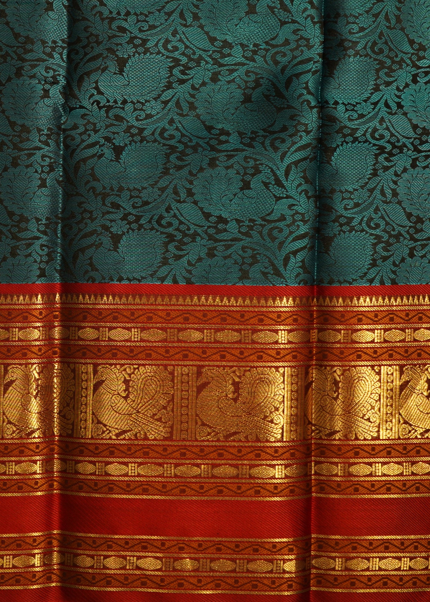Blue Kanchi All Over Butti Pure Silk Handloom Saree