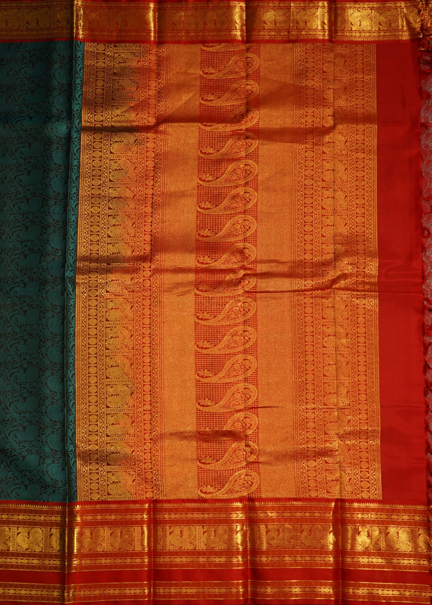 Blue Kanchi All Over Butti Pure Silk Handloom Saree