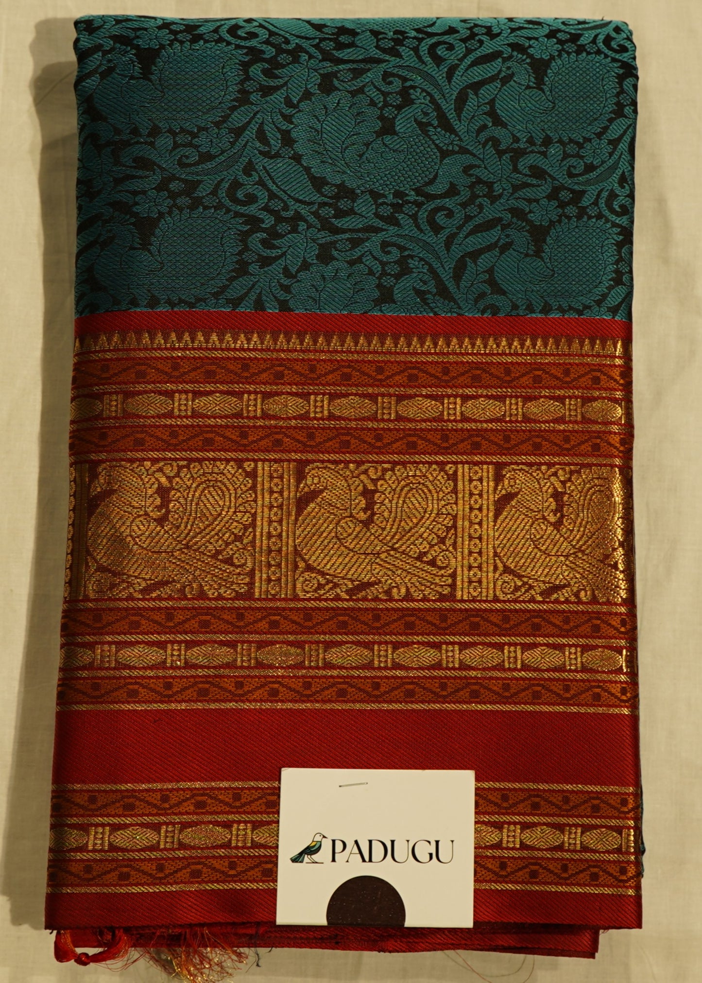 Blue Kanchi All Over Butti Pure Silk Handloom Saree