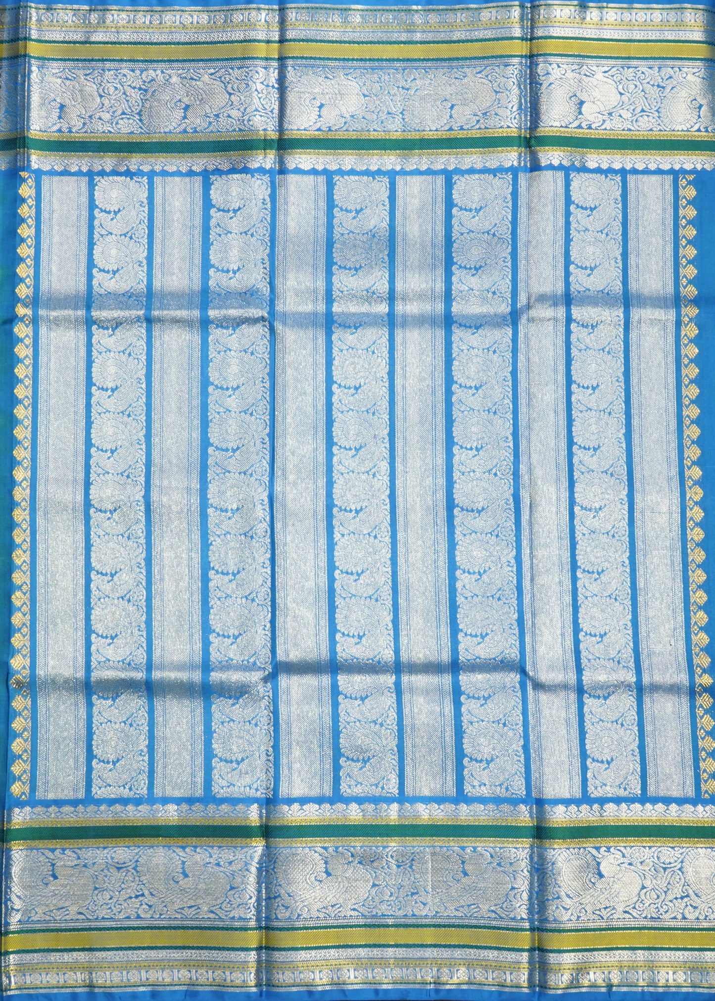 Green Venkatagiri Small Zari Buti Pure Silk Handloom Saree