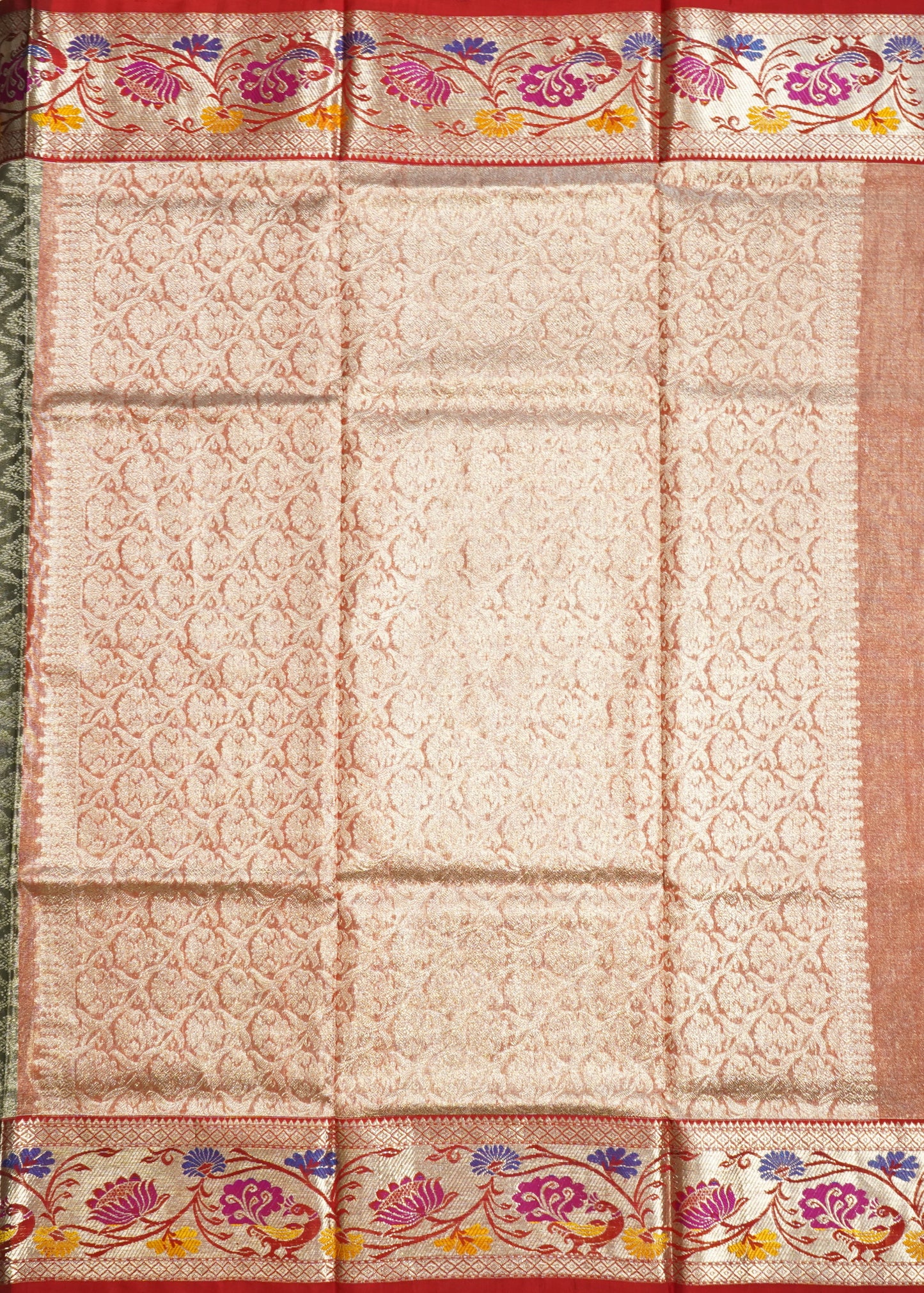 Gray Venkatagiri All Over Pure Silk Handloom Saree
