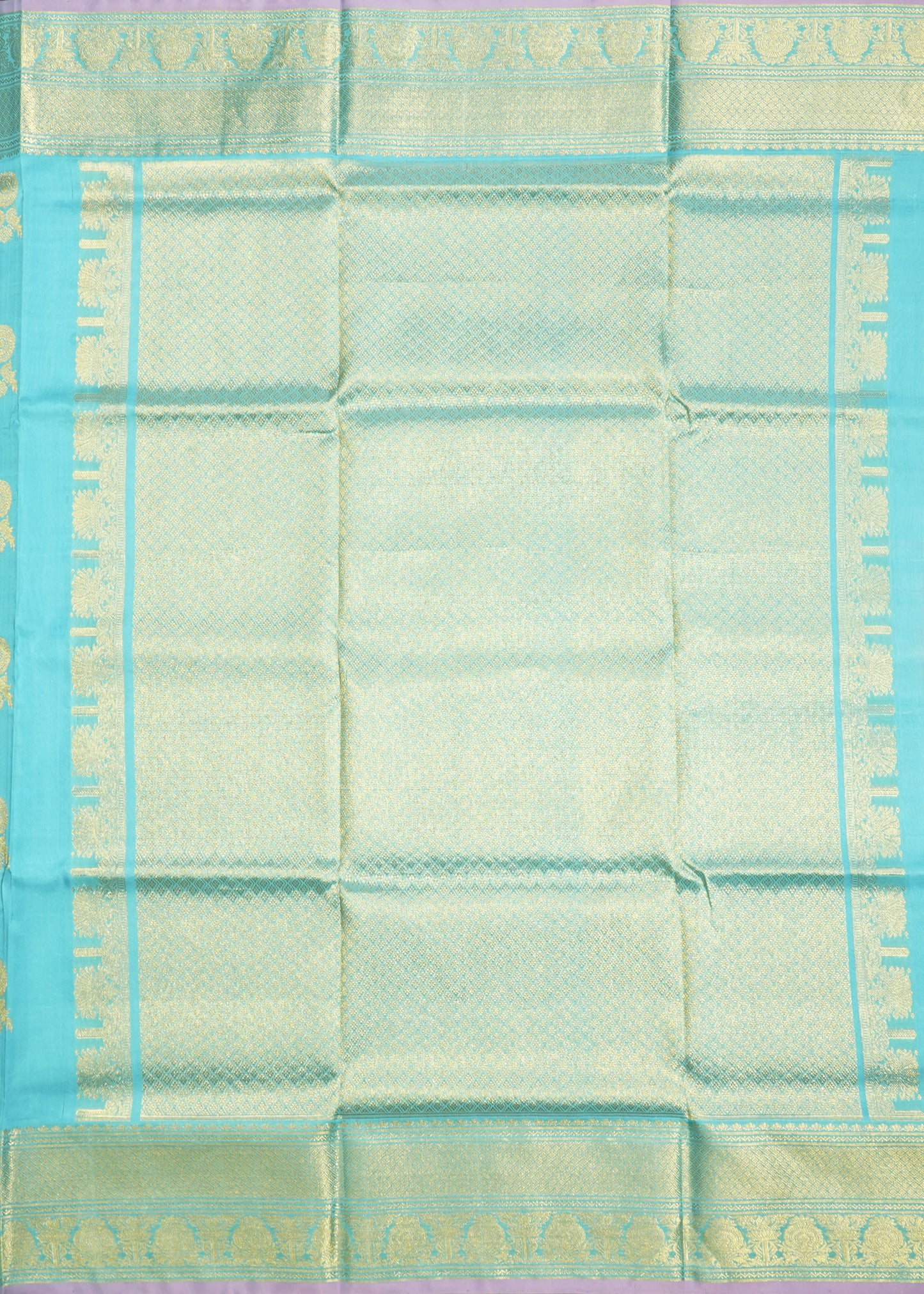 Light Blue Venkatagiri Small Zari Buti Pure Silk Handloom Saree