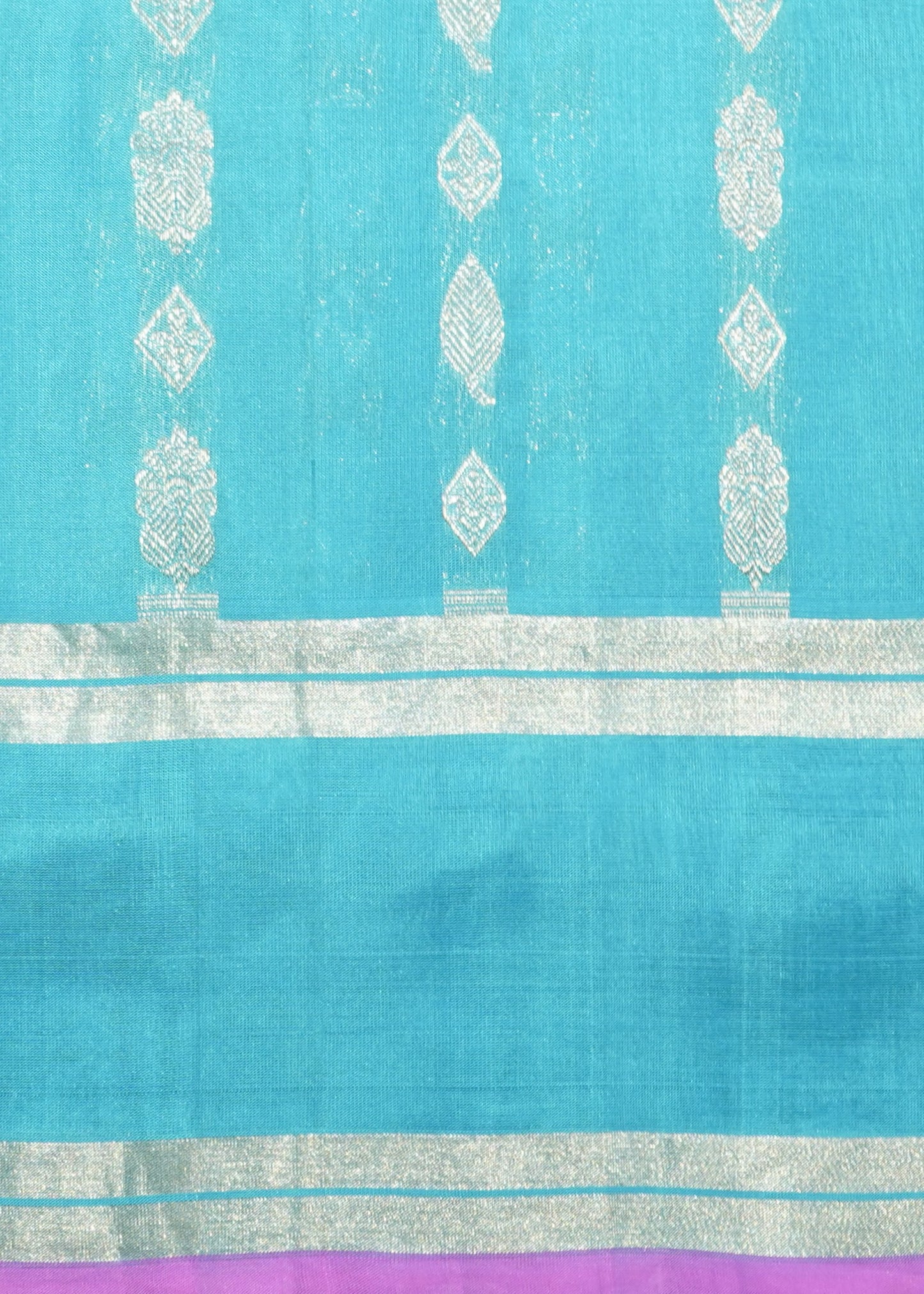Blue Venkatagiri Zari Buti Pure Silk Handloom Saree