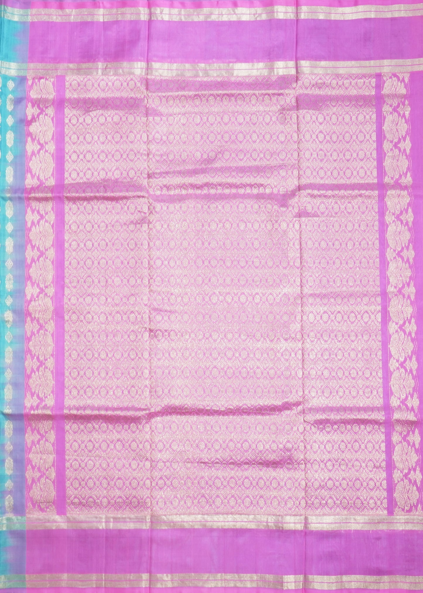 Blue Venkatagiri Zari Buti Pure Silk Handloom Saree