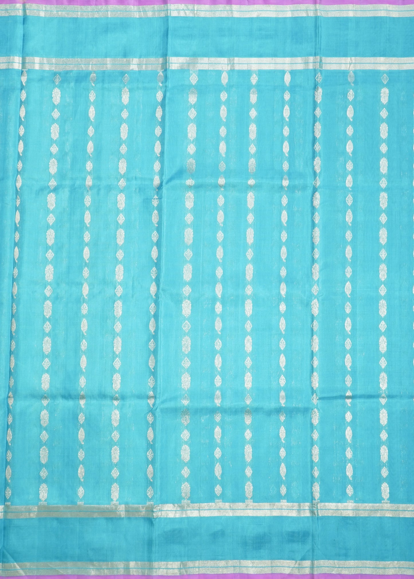 Blue Venkatagiri Zari Buti Pure Silk Handloom Saree
