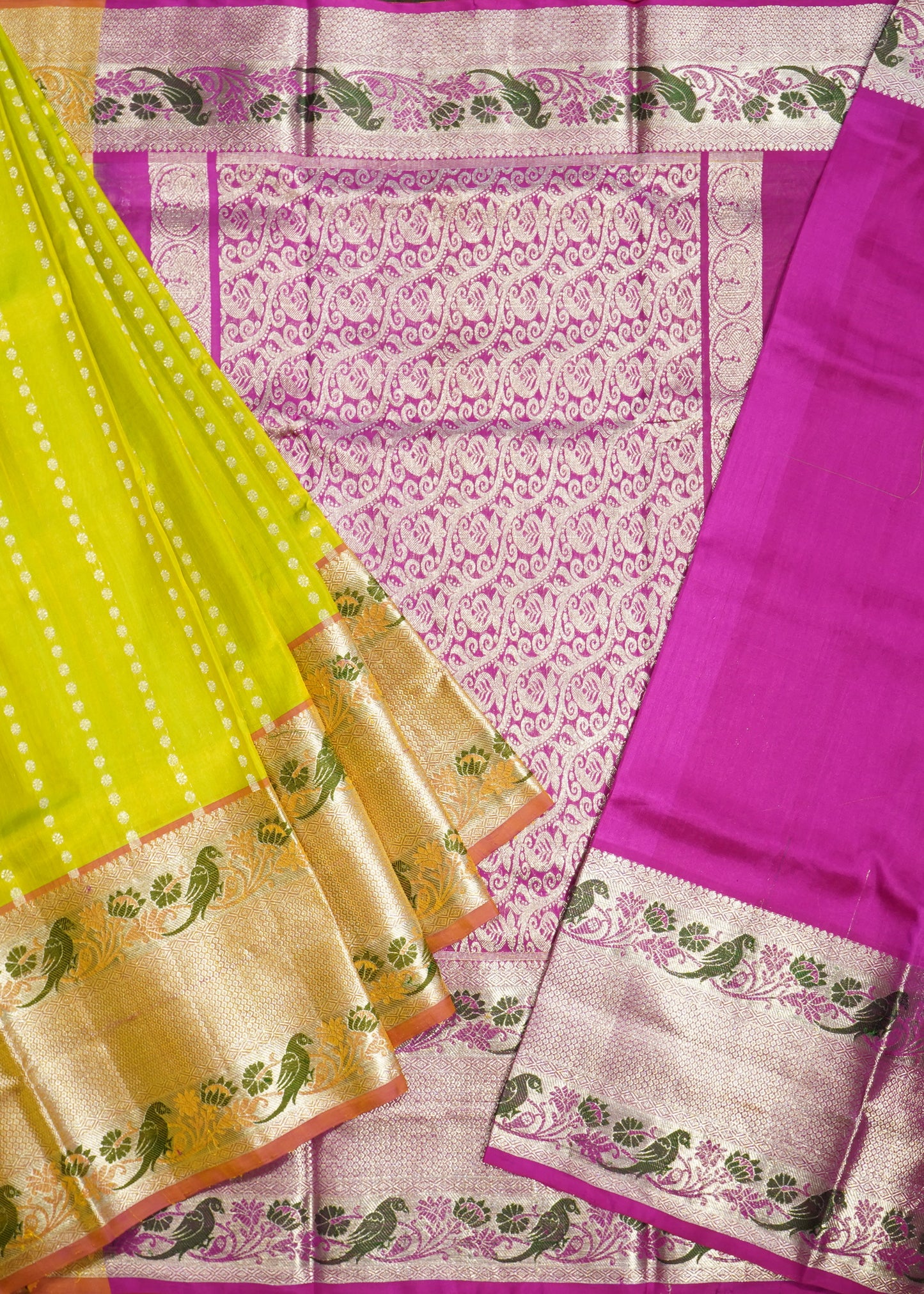 Light Green Venkatagiri Zari Buti Pure Silk Handloom Saree
