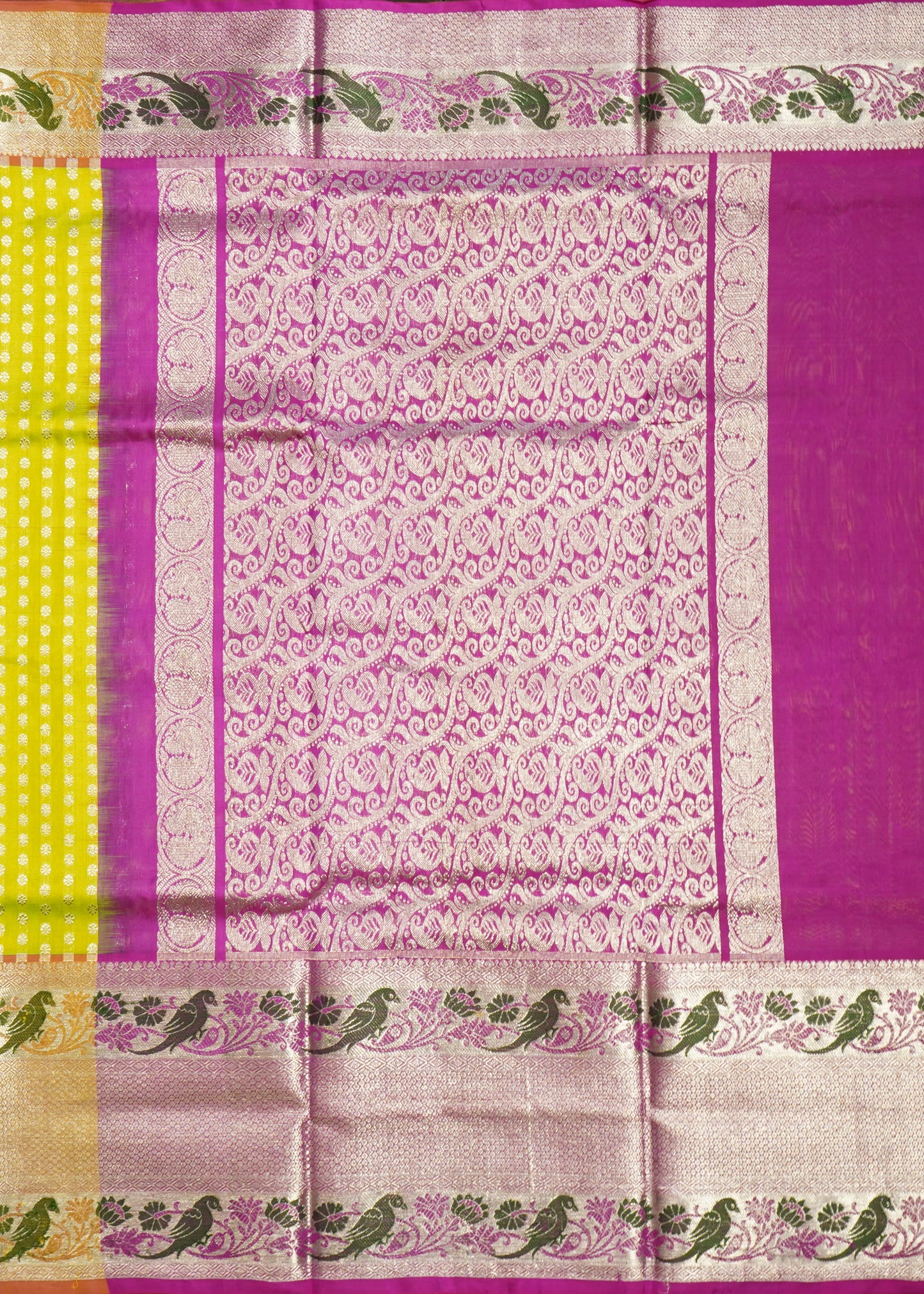 Light Green Venkatagiri Zari Buti Pure Silk Handloom Saree
