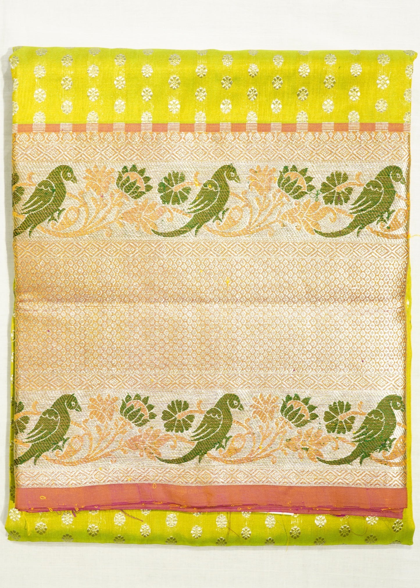 Light Green Venkatagiri Zari Buti Pure Silk Handloom Saree