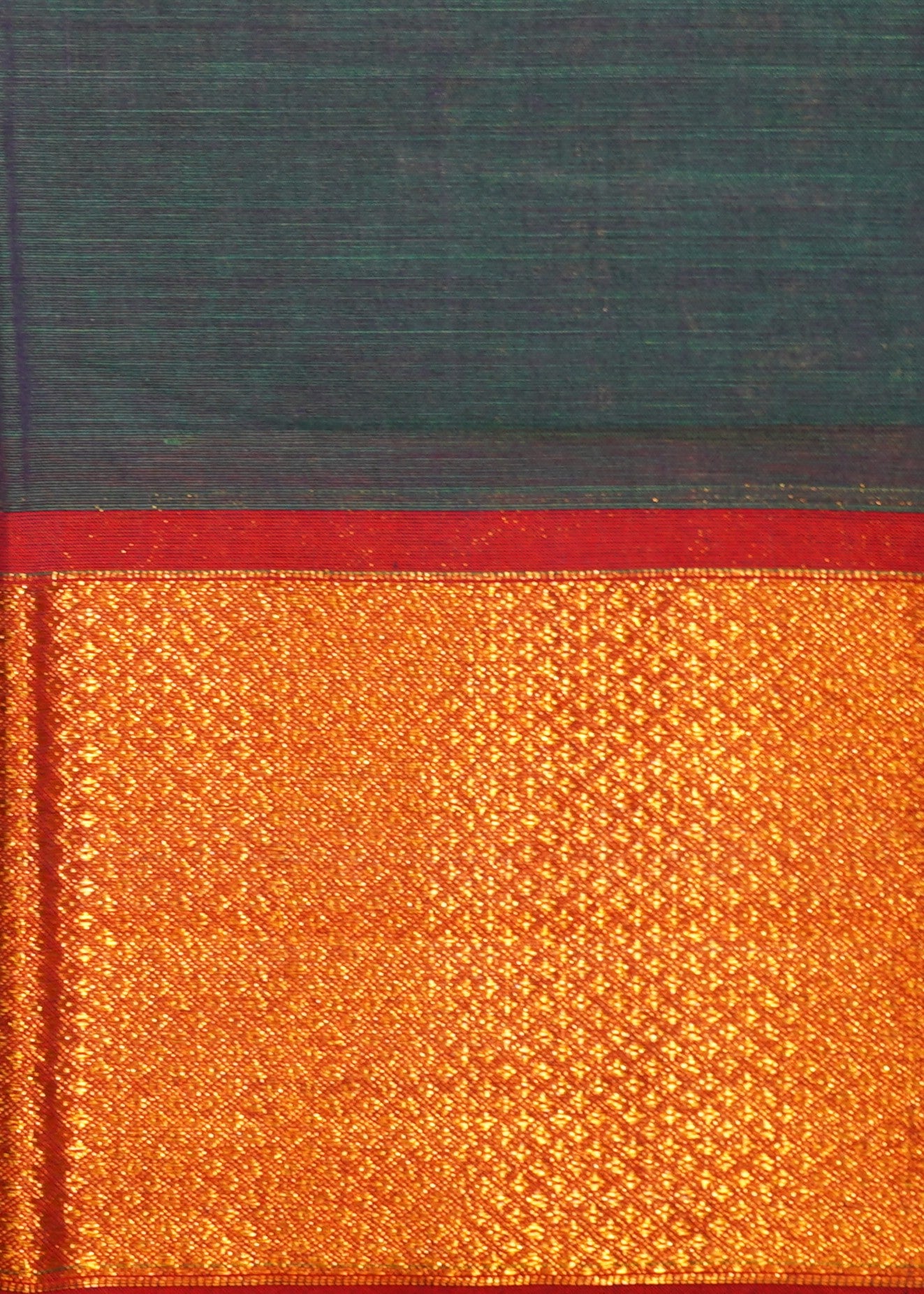 Rama Blue Narayanpet Zari buti Pure Cotton Handloom Saree