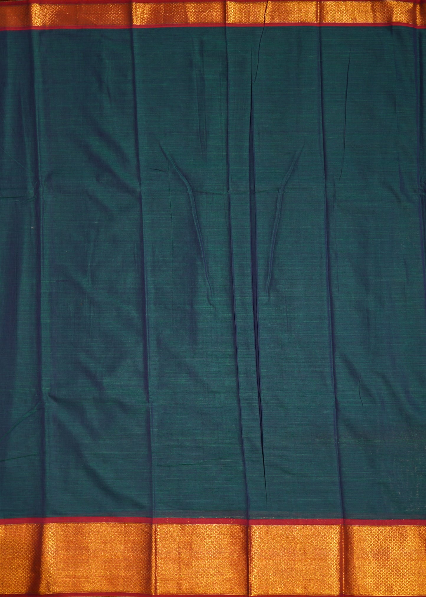 Rama Blue Narayanpet Zari buti Pure Cotton Handloom Saree