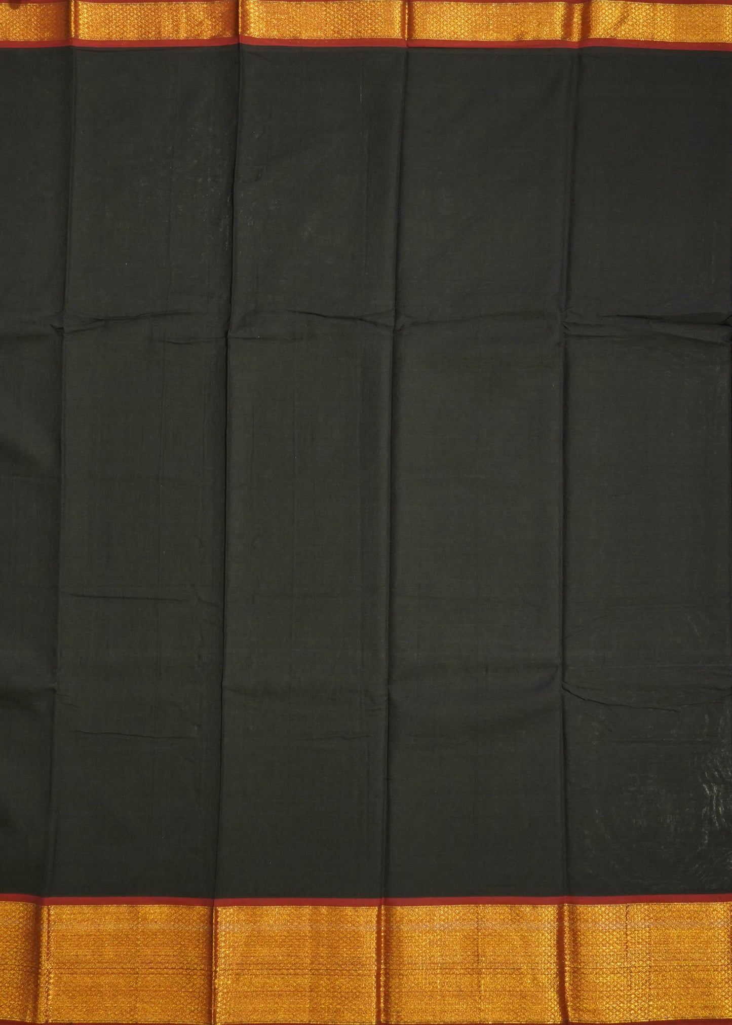 Black Narayanpet Pure Cotton Handloom Saree