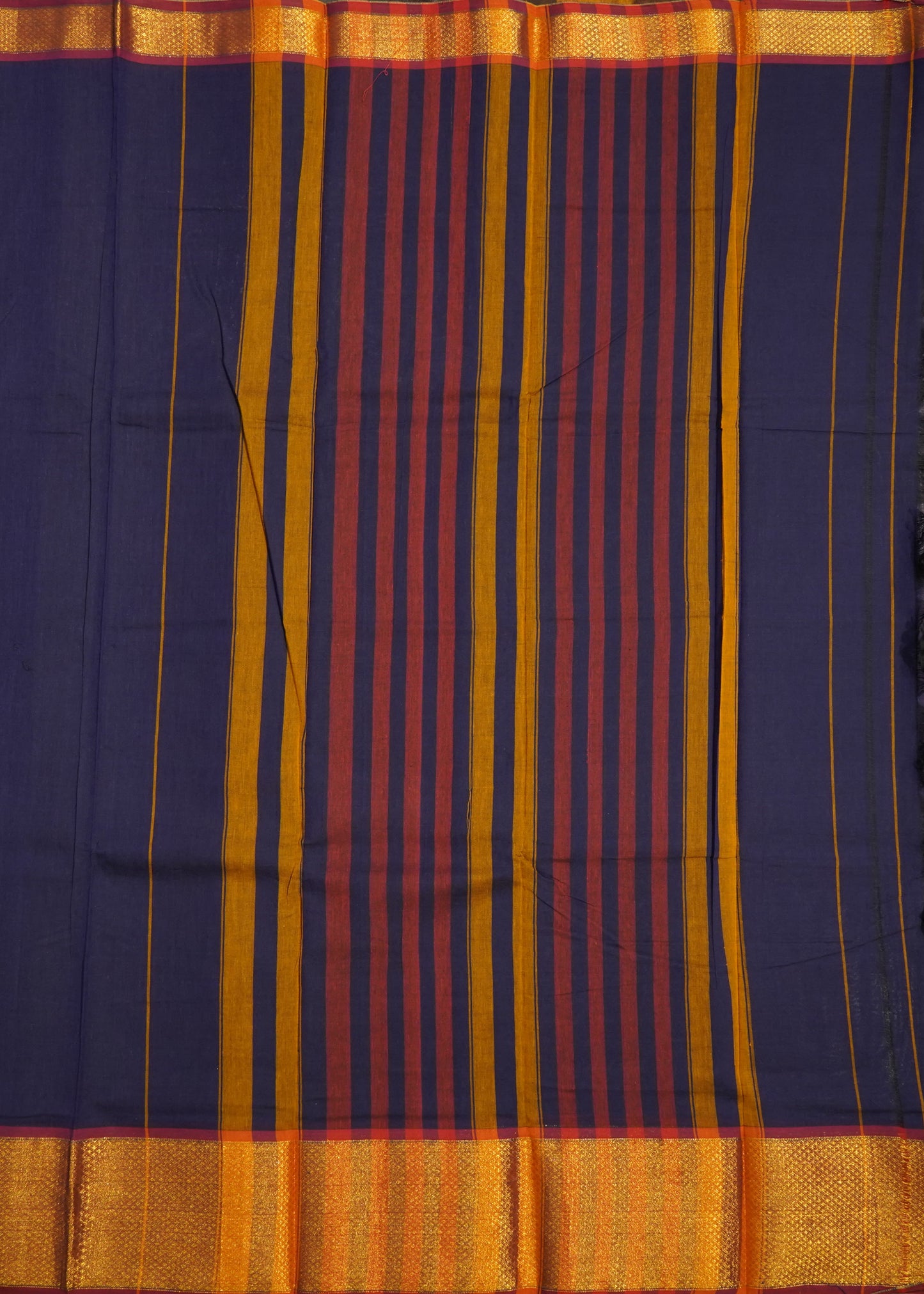 Dark Violet Narayanpet Pure Cotton Handloom Saree