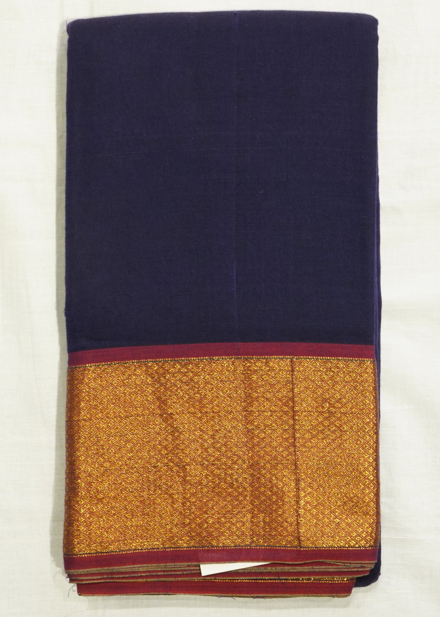 Dark Violet Narayanpet Pure Cotton Handloom Saree
