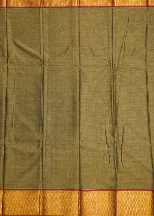 Green Narayanpet Pure Cotton Handloom Saree