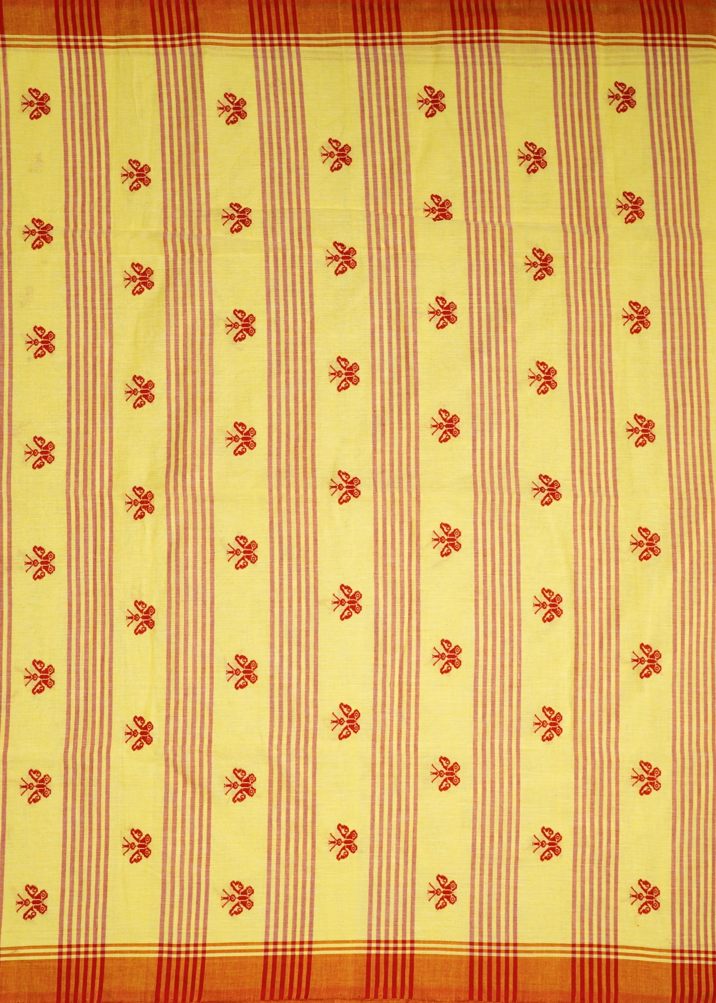 Yellow Assam Cotton Pure Handloom Saree