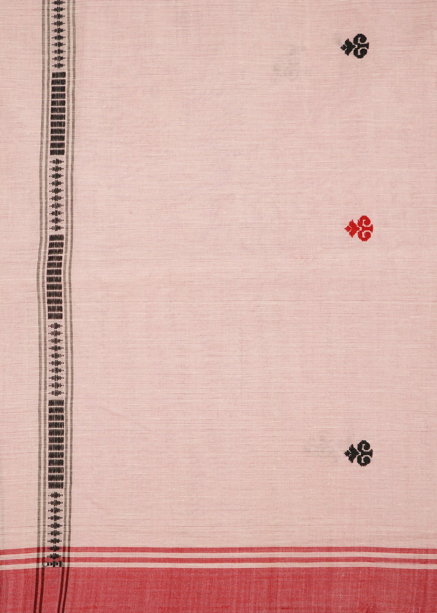 Baby Pink Assam Cotton Pure Handloom Saree