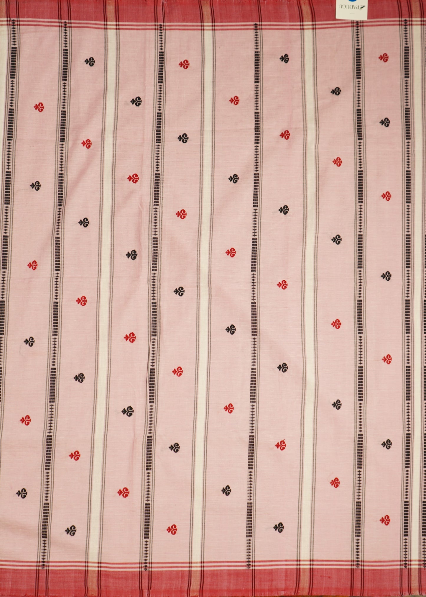 Baby Pink Assam Cotton Pure Handloom Saree