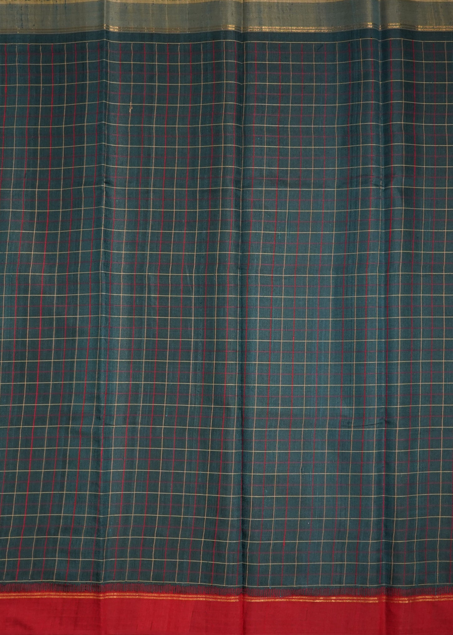 Green Raw Silk Zari Buti Pure Silk Handloom Saree