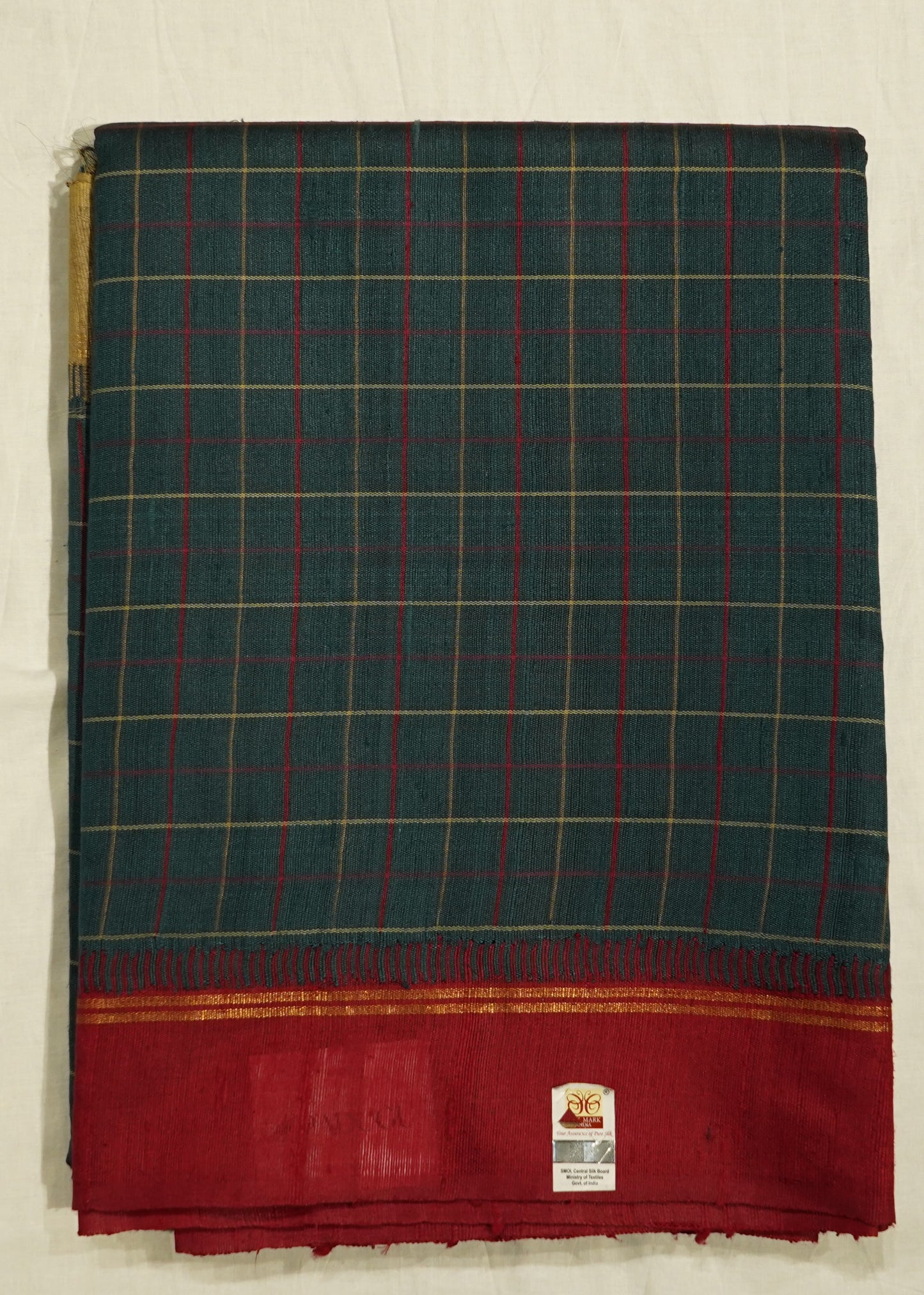 Green Raw Silk Zari Buti Pure Silk Handloom Saree