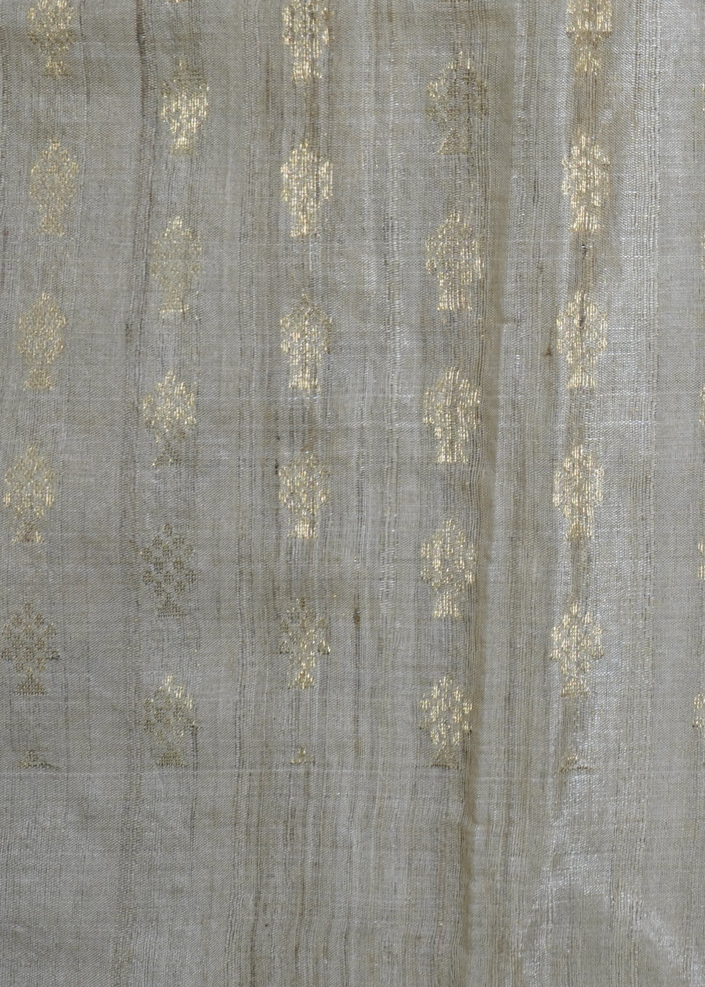Cream Raw Silk Zari Buti Pure Silk Handloom Saree