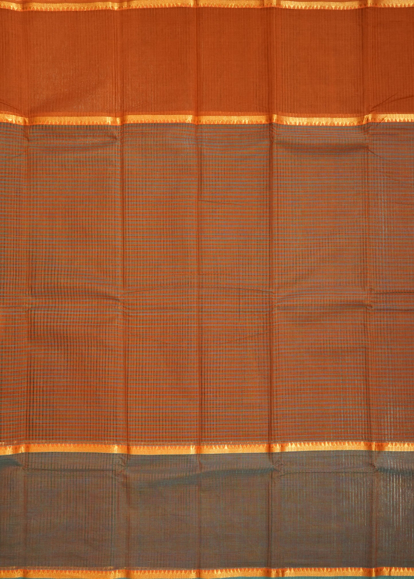 Brown Mangalagiri Missing Checks Pure Cotton Handloom Saree