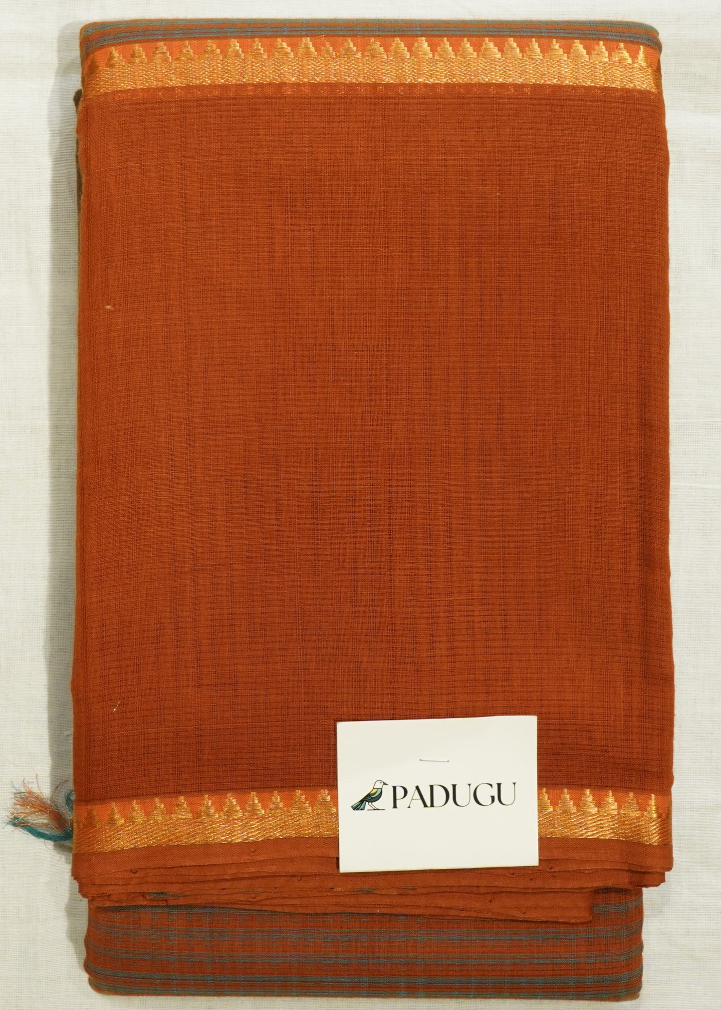 Brown Mangalagiri Missing Checks Pure Cotton Handloom Saree