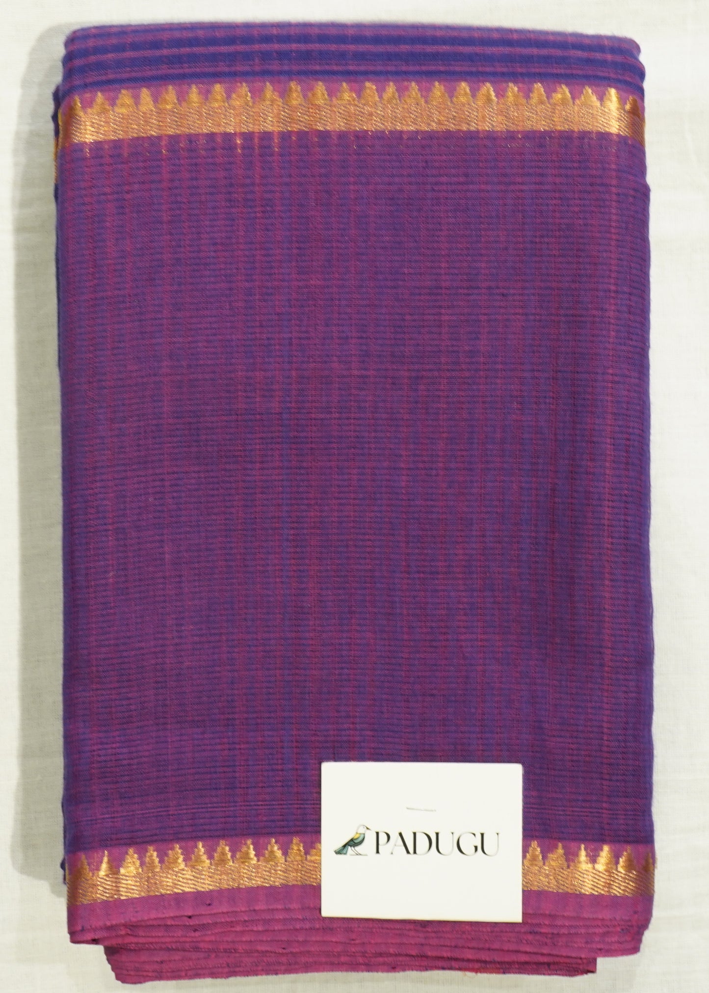 Violet Mangalagiri Missing Checks Pure Cotton Handloom Saree