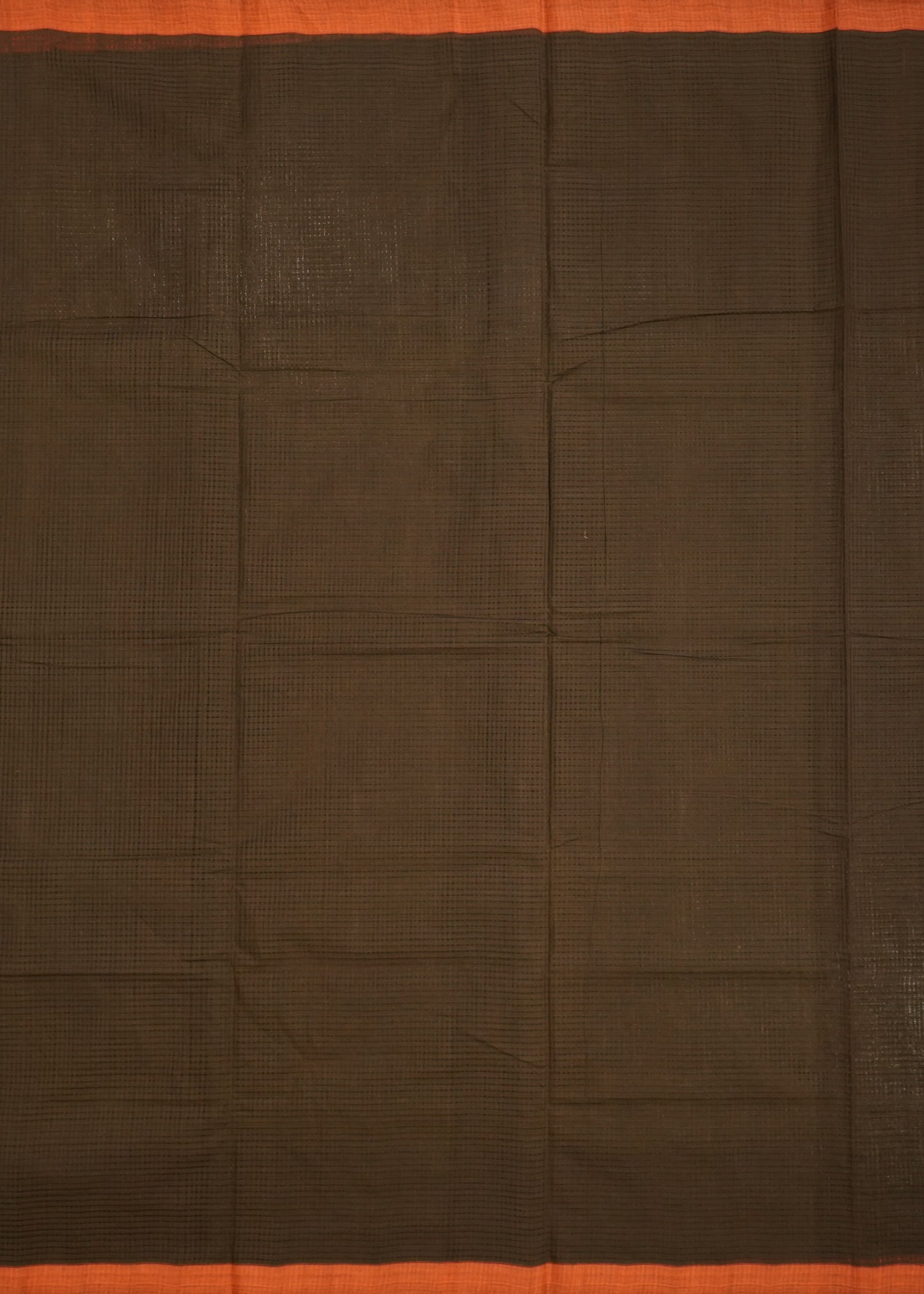 Coffee Brown Mangalagiri Missing Checks Pure Cotton Handloom Saree