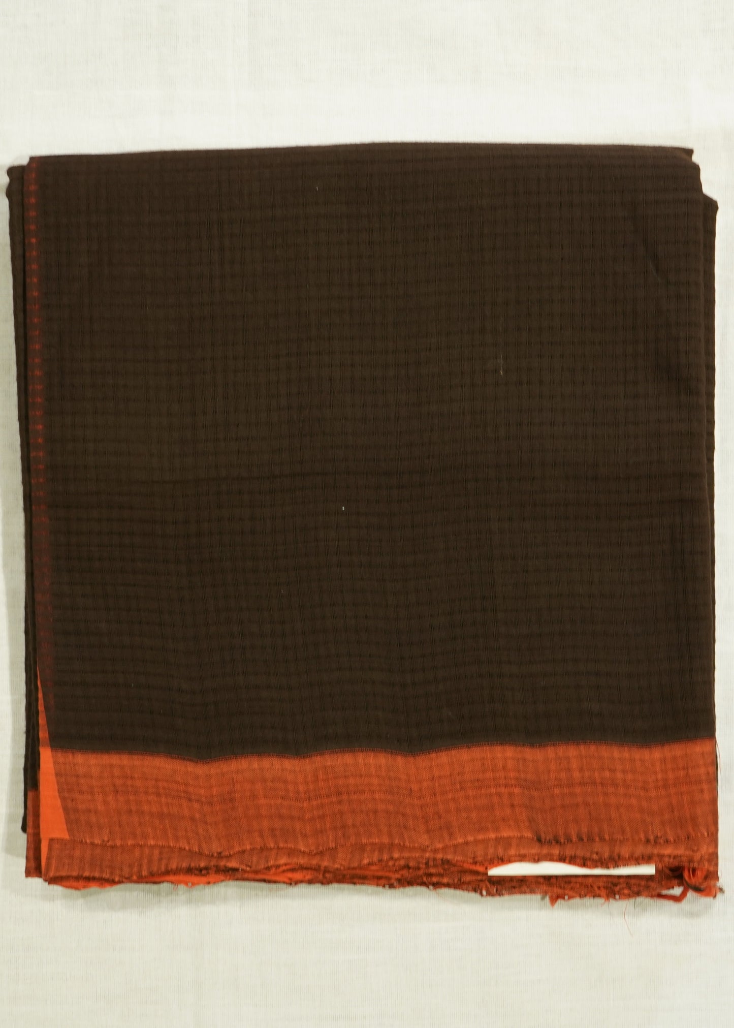 Coffee Brown Mangalagiri Missing Checks Pure Cotton Handloom Saree