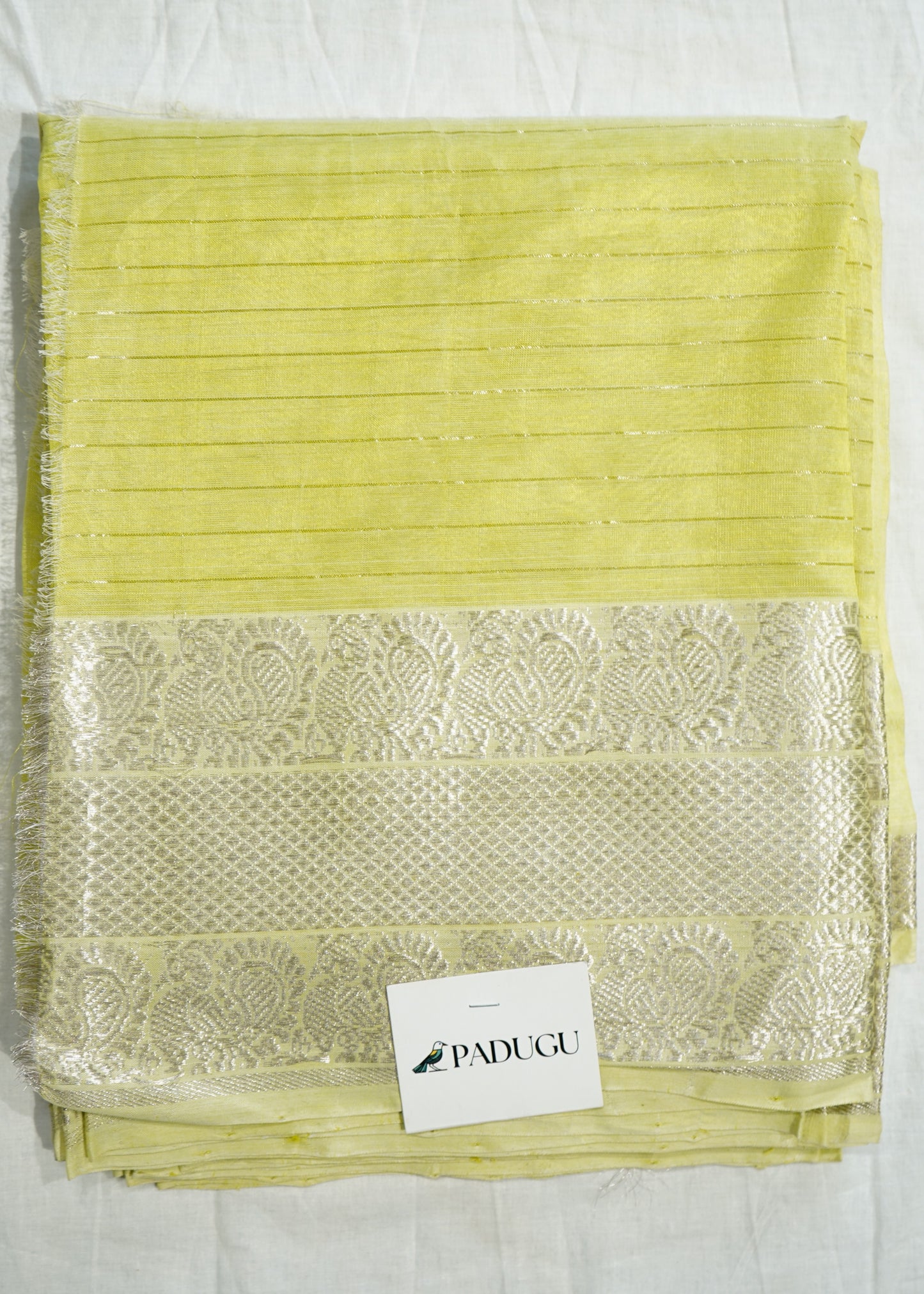 Light Green Mangalagiri Kanchi Border Pure Silk Handloom Saree