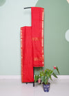 Red Mangalagiri 100/50 Zari Border Pure Silk Handloom Saree