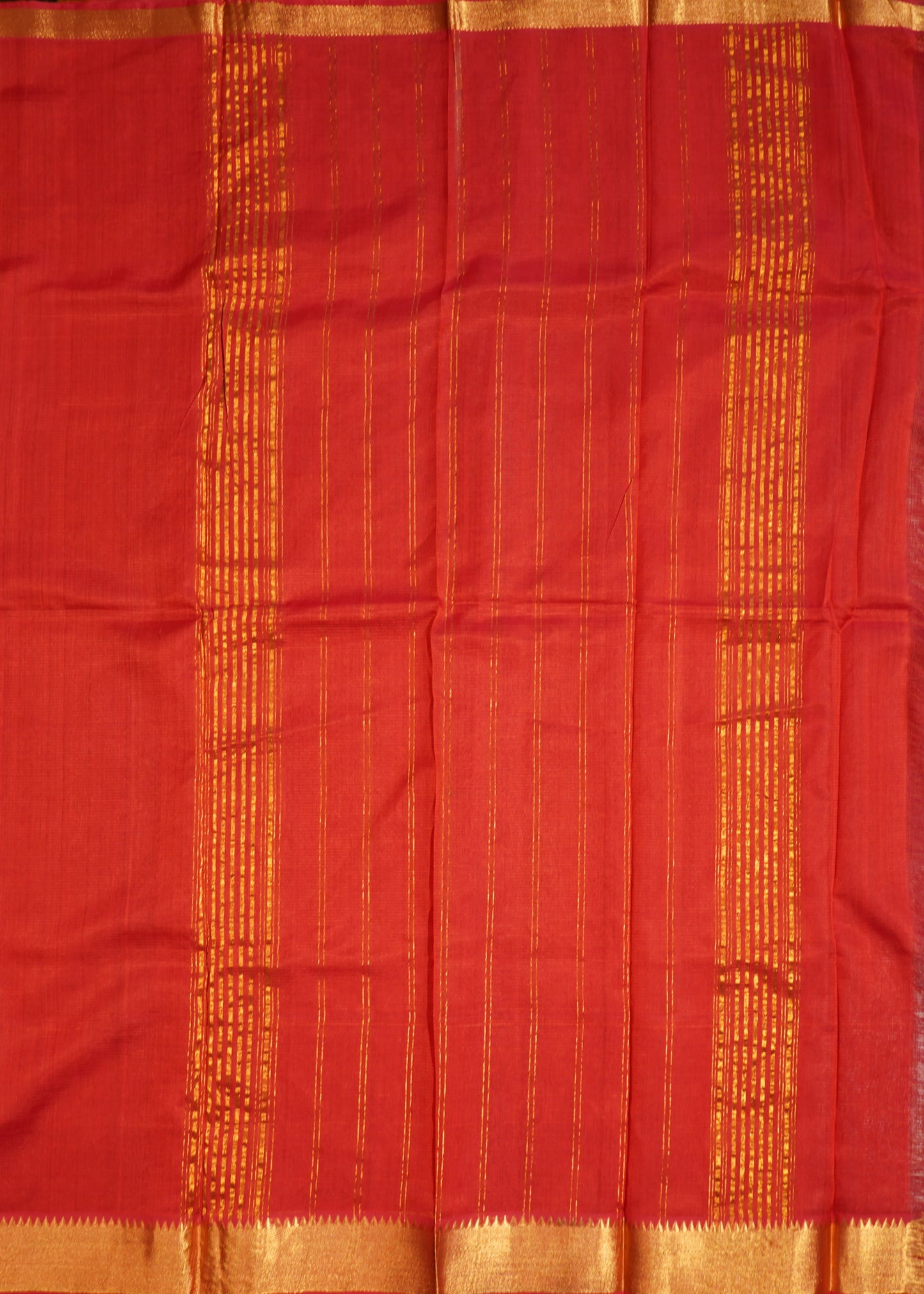 Red Mangalagiri 100/50 Zari Border Pure Silk Handloom Saree