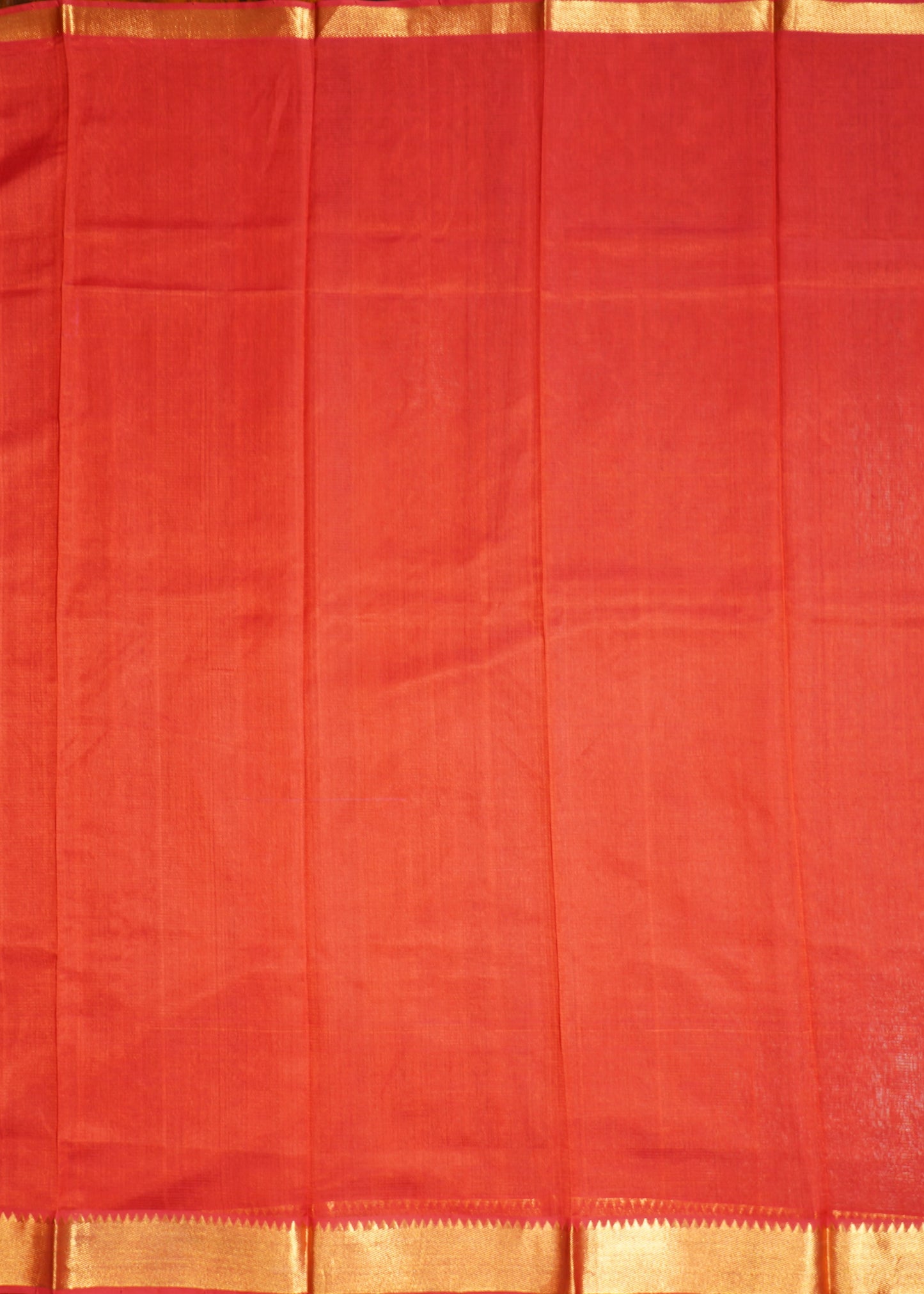 Red Mangalagiri 100/50 Zari Border Pure Silk Handloom Saree