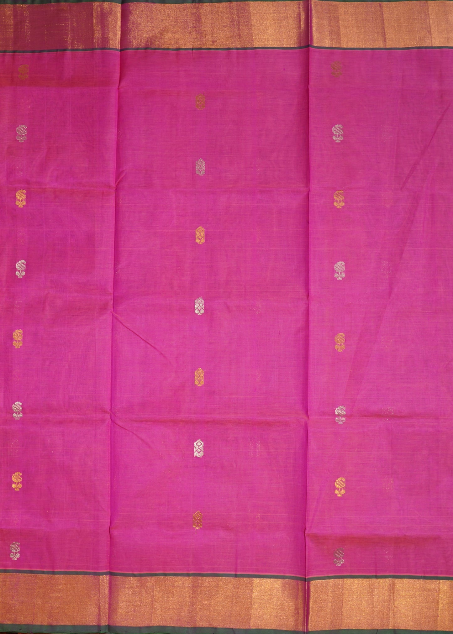 Pink Mangalagiri Pattu Small Anchu Pure Silk Handloom Saree