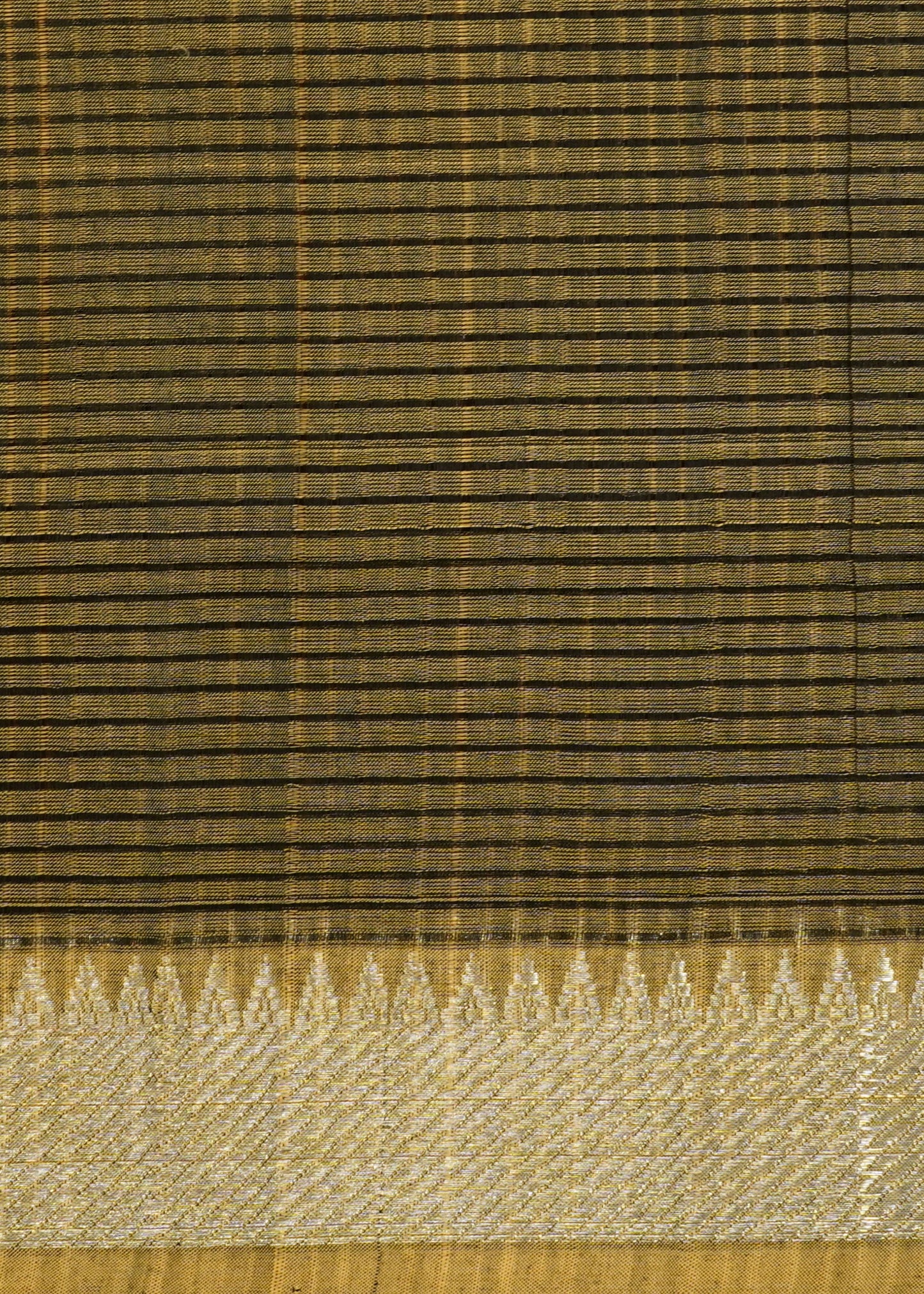 Green Mangalagiri Zari Border Pure Cotton Handloom Saree