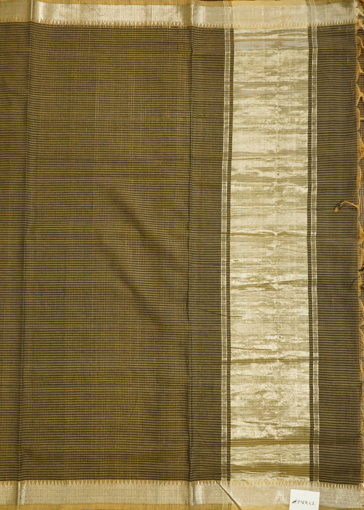 Green Mangalagiri Zari Border Pure Cotton Handloom Saree