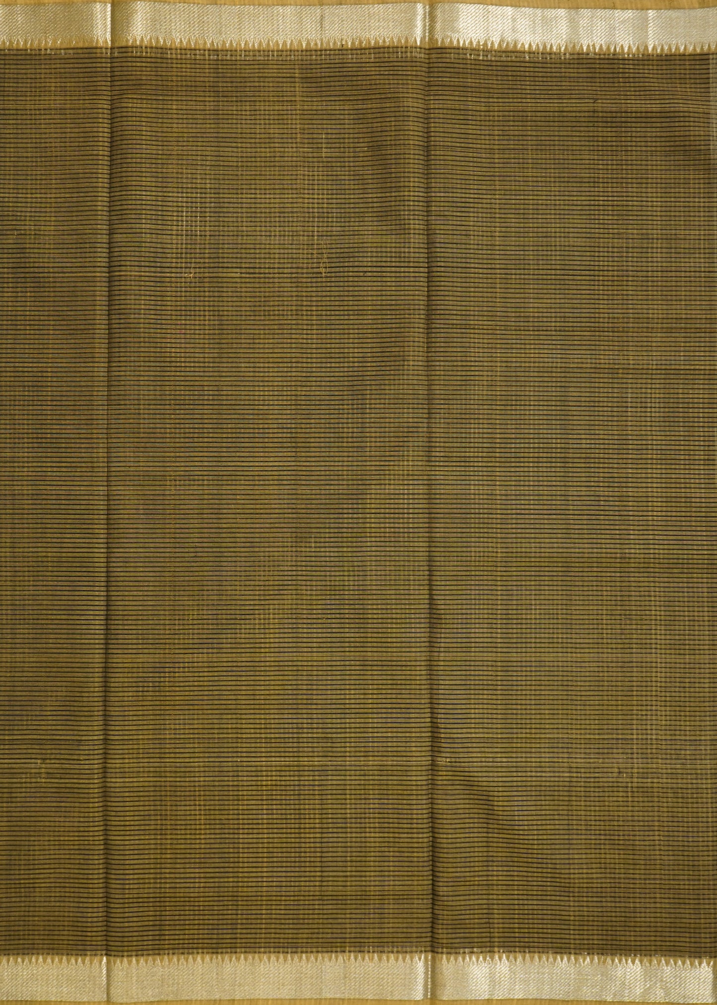 Green Mangalagiri Zari Border Pure Cotton Handloom Saree
