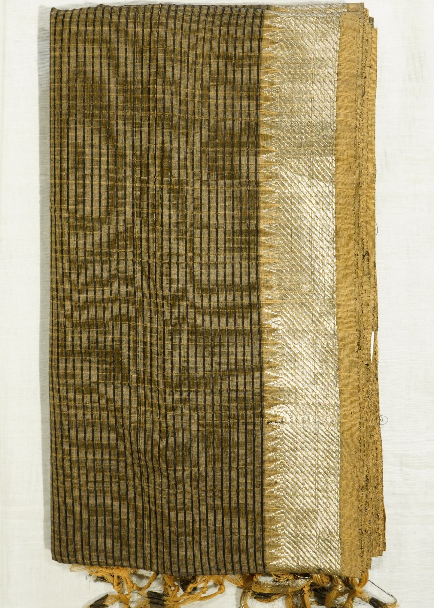 Green Mangalagiri Zari Border Pure Cotton Handloom Saree