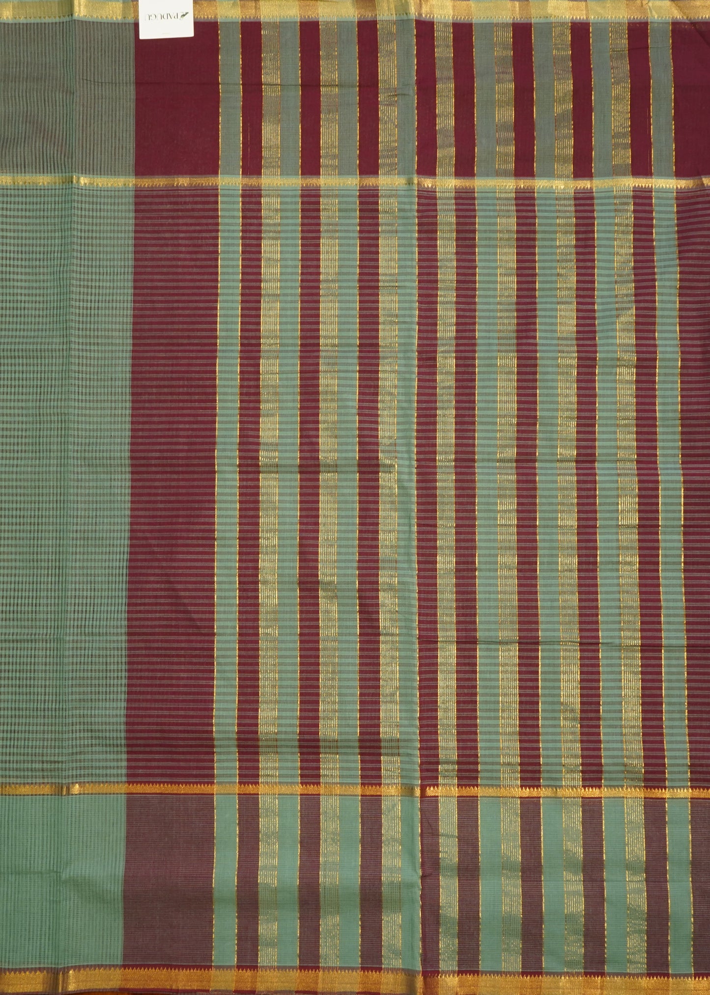 Light Green Mangalagiri 3D Design Pure Cotton Handloom Saree