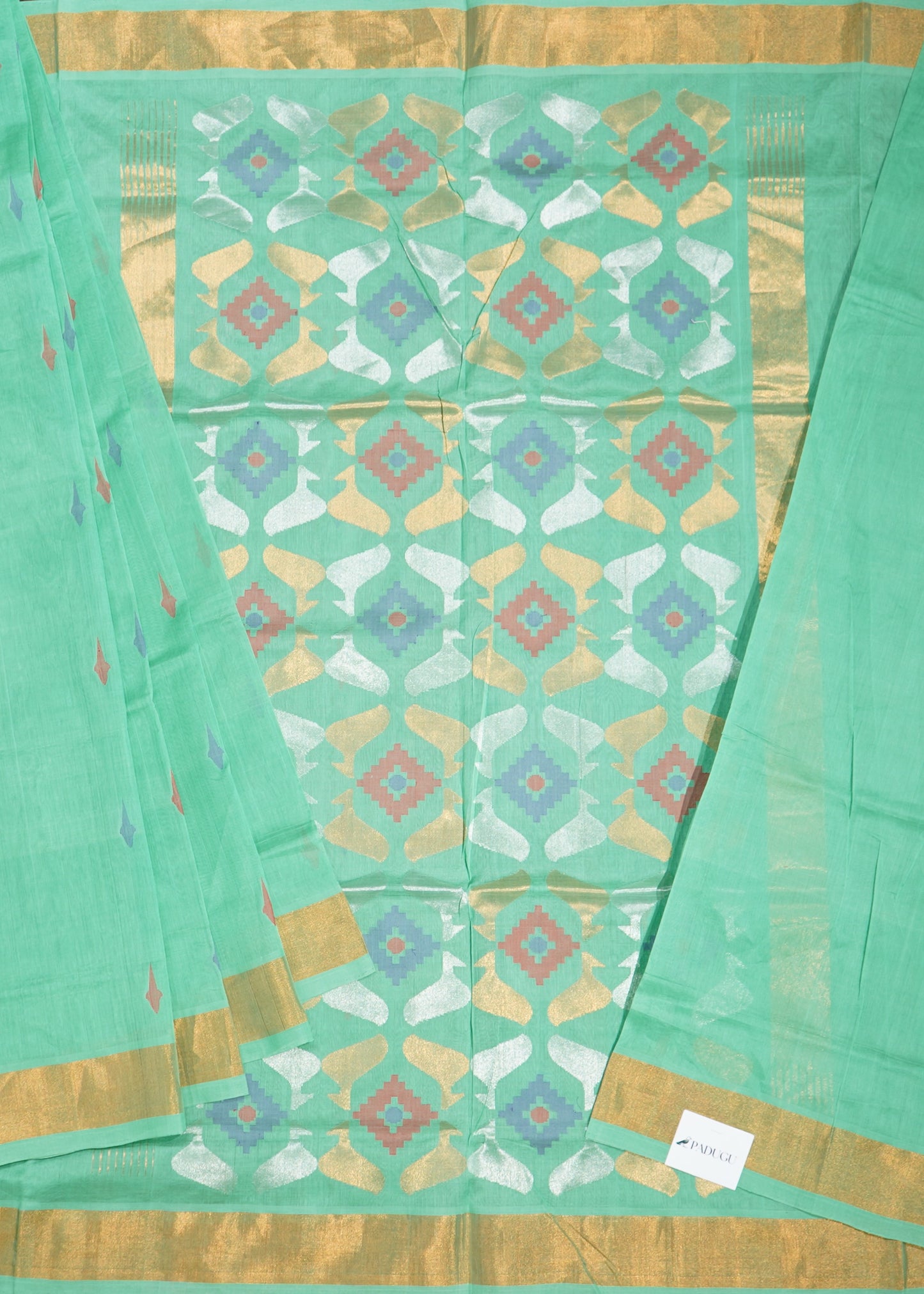 Light Green East Godavari All Over Pure Cotton Handloom Saree