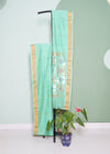 Light Green East Godavari All Over Pure Cotton Handloom Saree