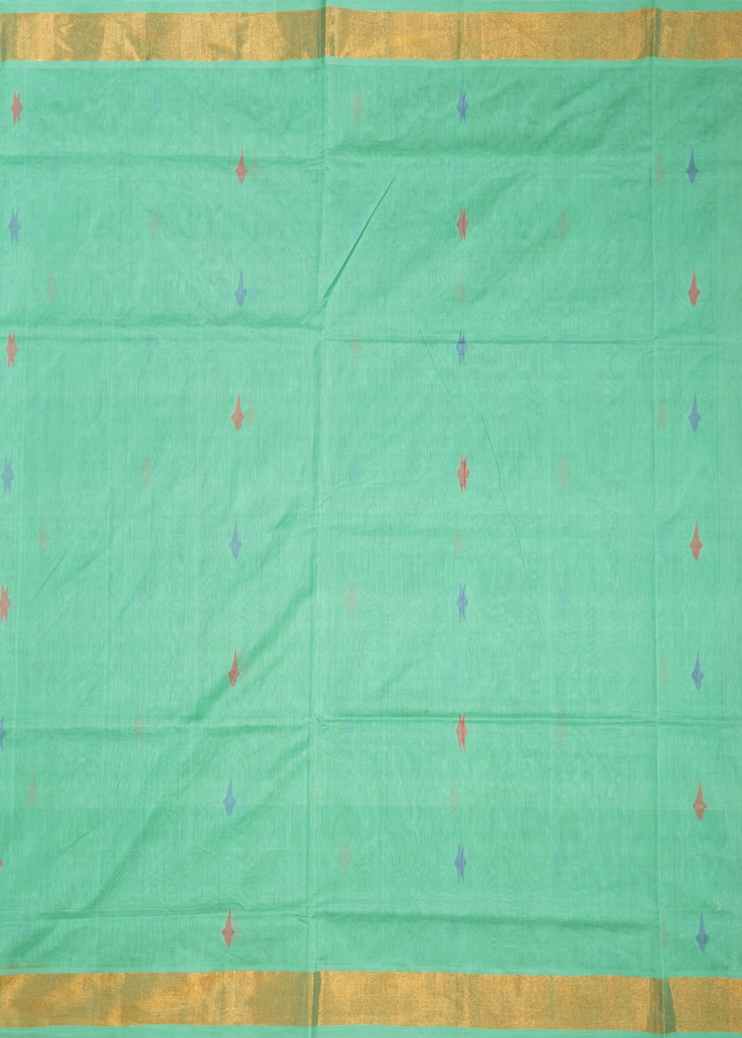 Light Green East Godavari All Over Pure Cotton Handloom Saree