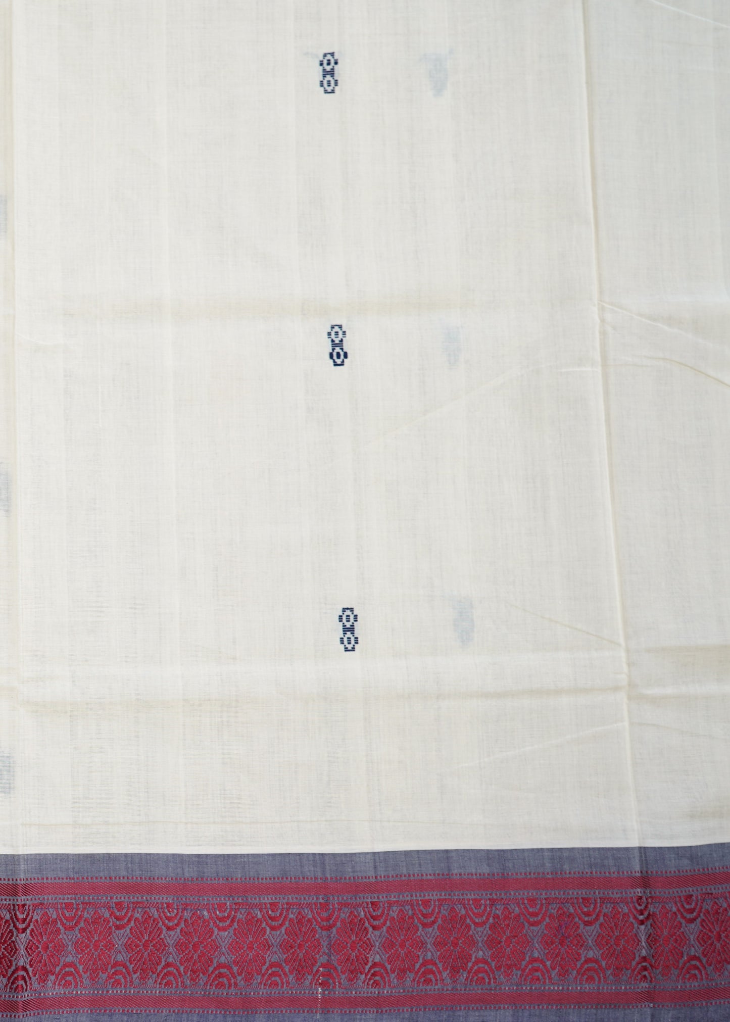 Cream East Godavari Chennai Design Pure Cotton Handloom Saree