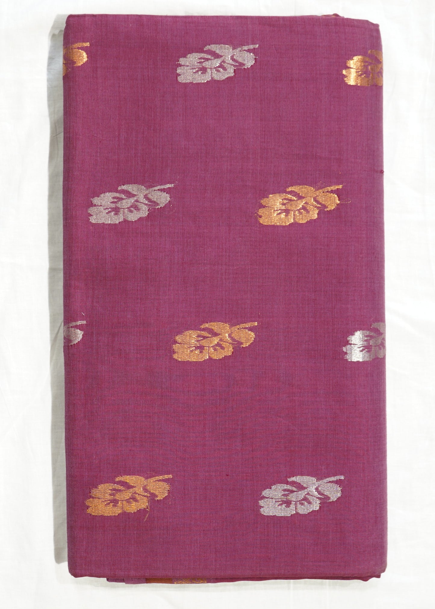 Dark Wine East Godavari Parijatham Design Pure Cotton Handloom Saree
